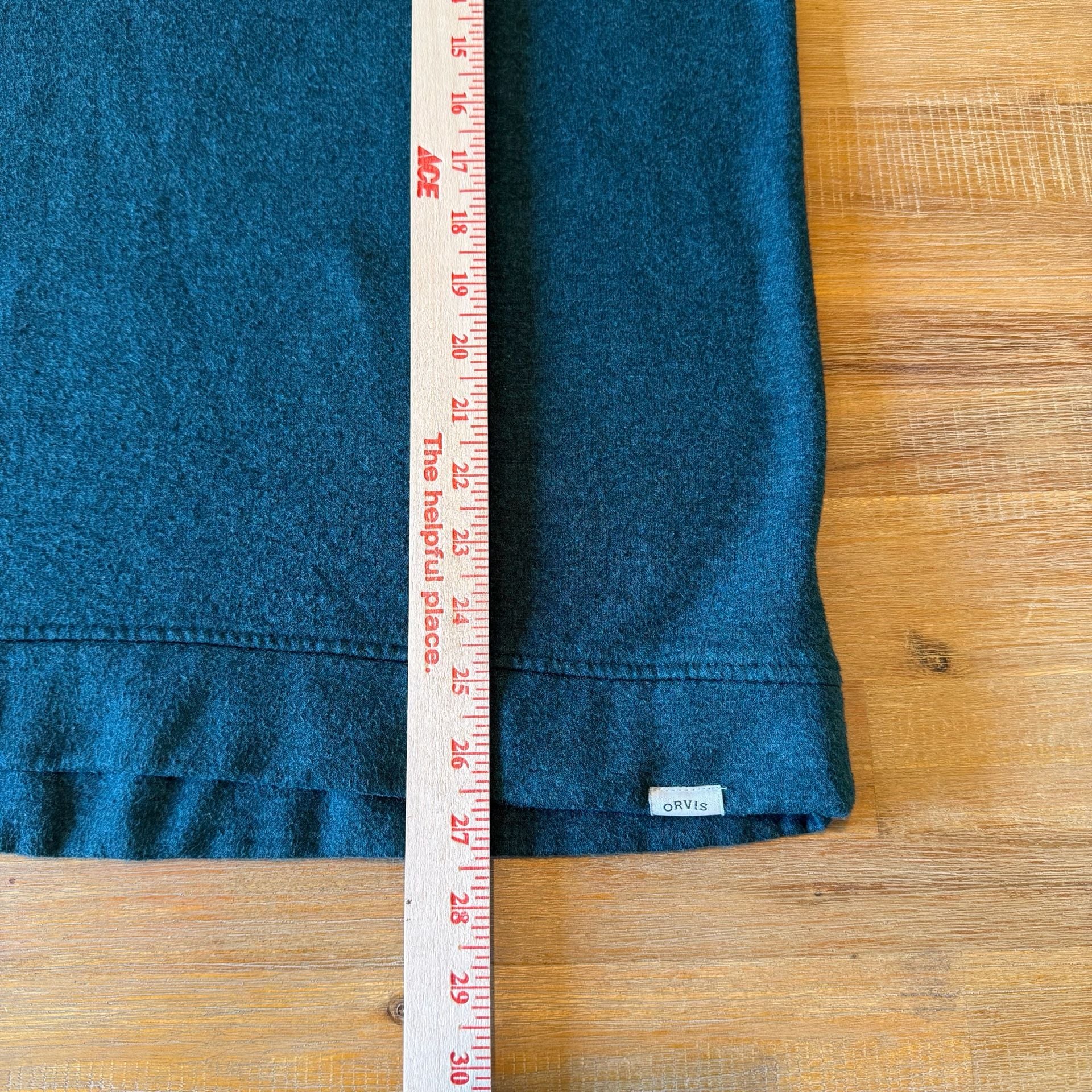 Orvis Classic Collection Fleece Sweatshirt Teal Green Pullover Top Medium M 6