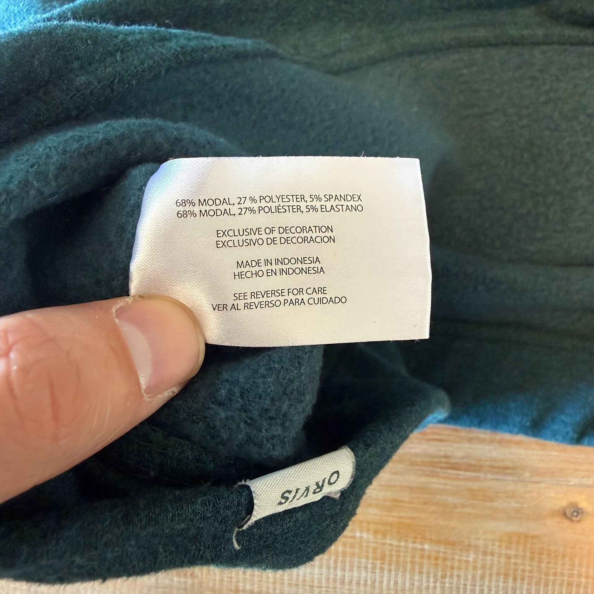 Orvis Classic Collection Fleece Sweatshirt Teal Green Pullover Top Medium M 9
