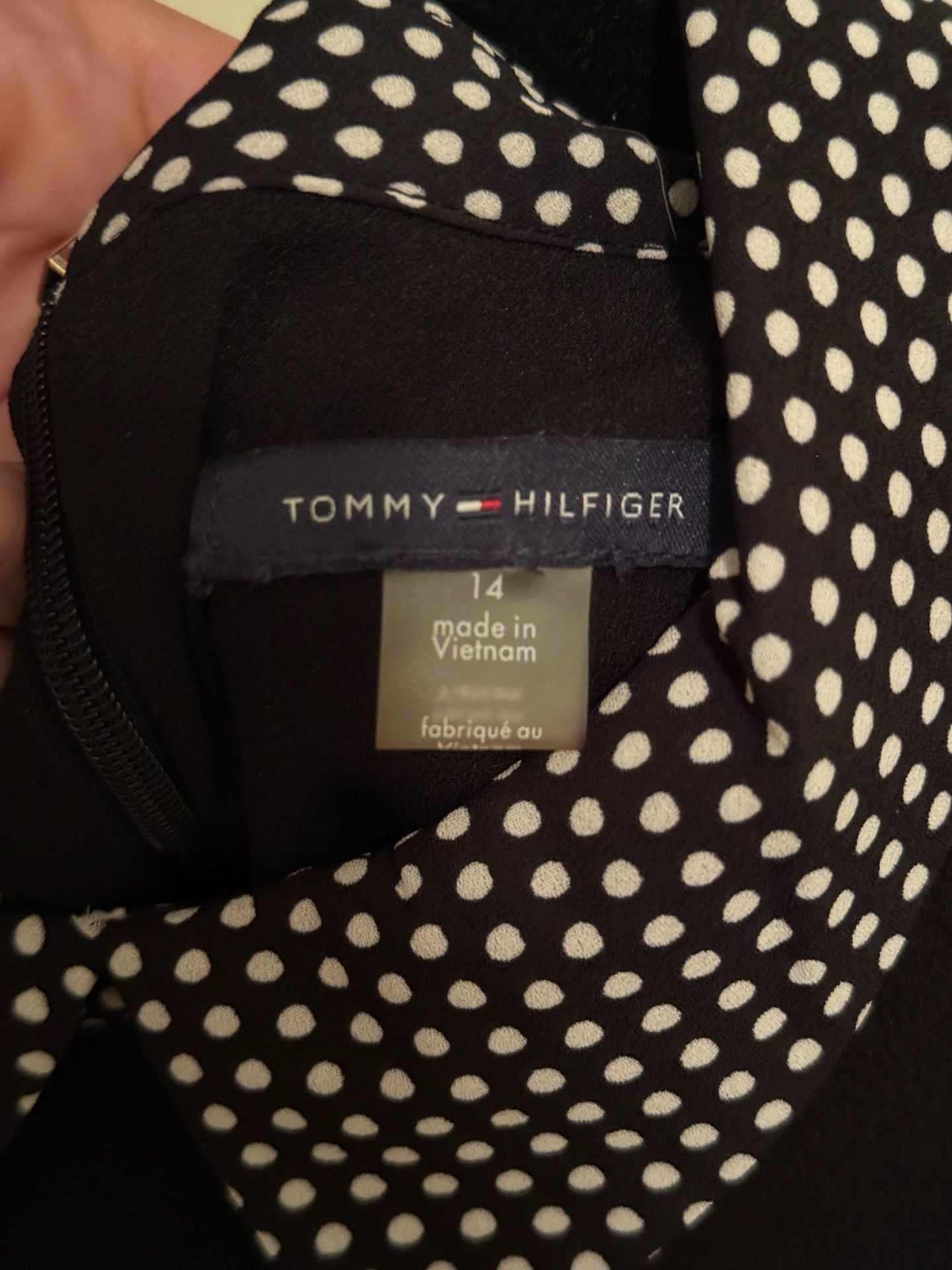 Tommy Hilfiger Polka Dot Long Sleeve Dress Size 14 5