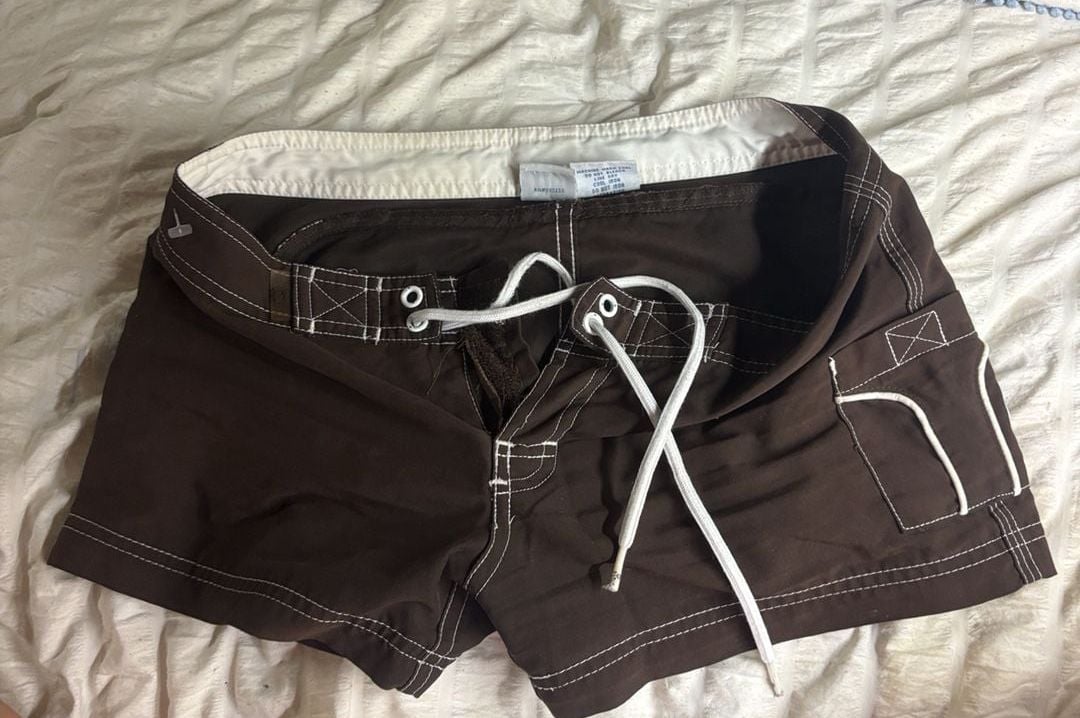 Lilu Board Shorts Size 1 Brown Surf Swim Trunks | Vintage| 1