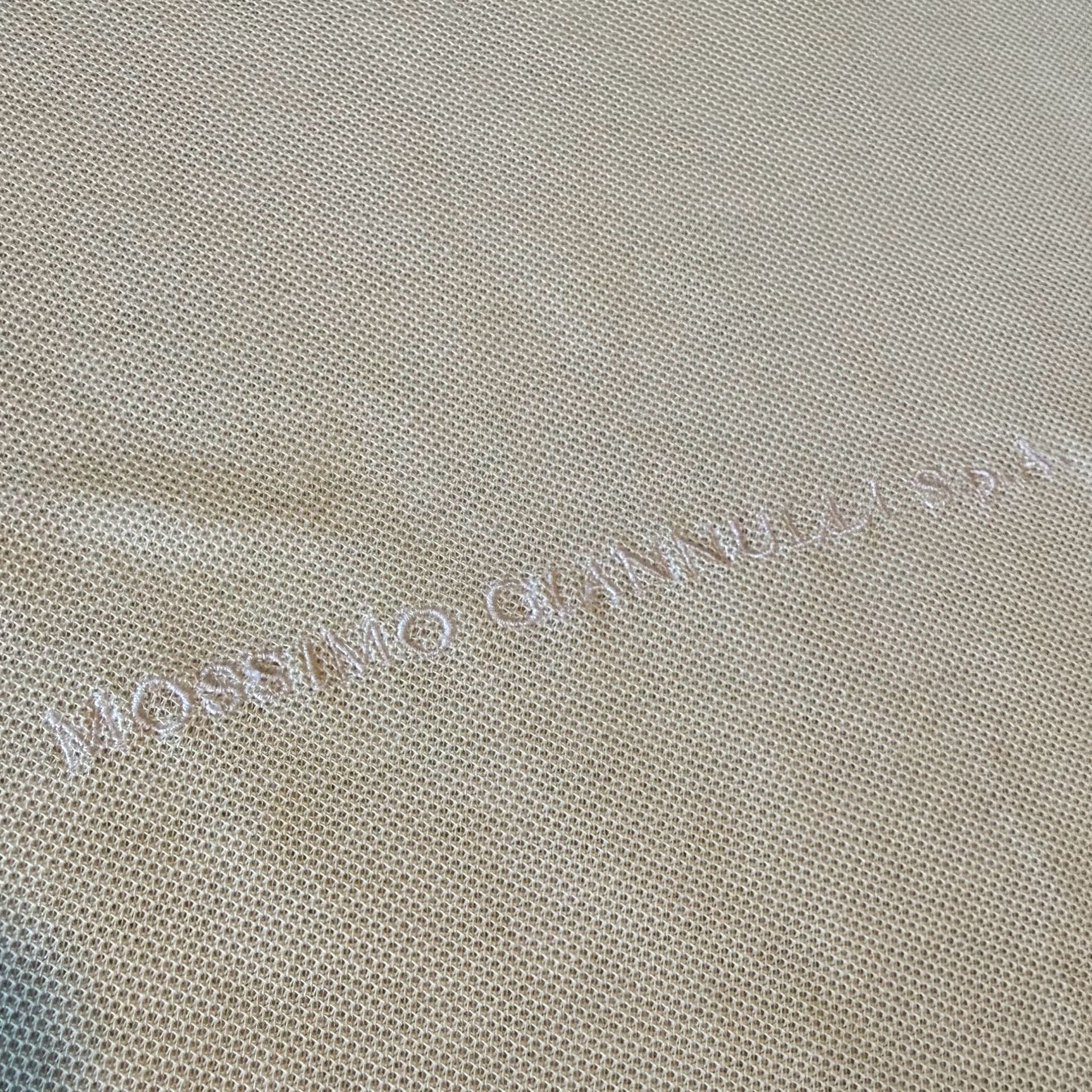 VTG Mossimo Giannulli Waffle Knit T Shirt Cream Beige Distressed Oversized XL 8