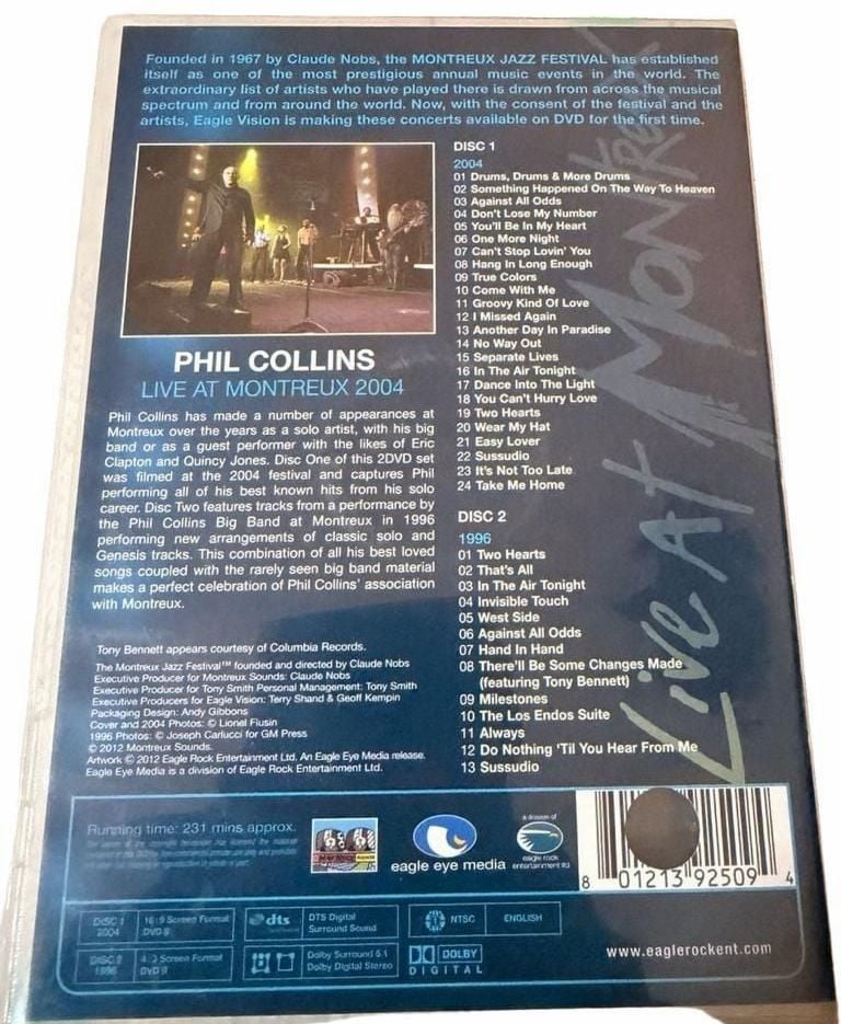 Phil Collins Live at Montreux 2004 DVD 2-Disc Set Concert 2