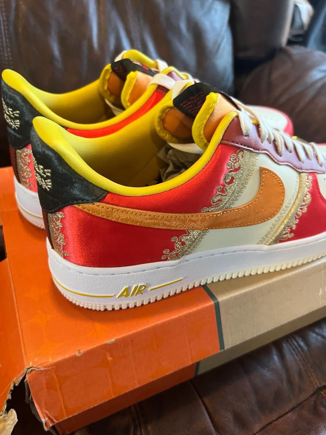 Nike Air Force 1 '07 LV8 Little Accra Habanero Red Coconut Milk 3