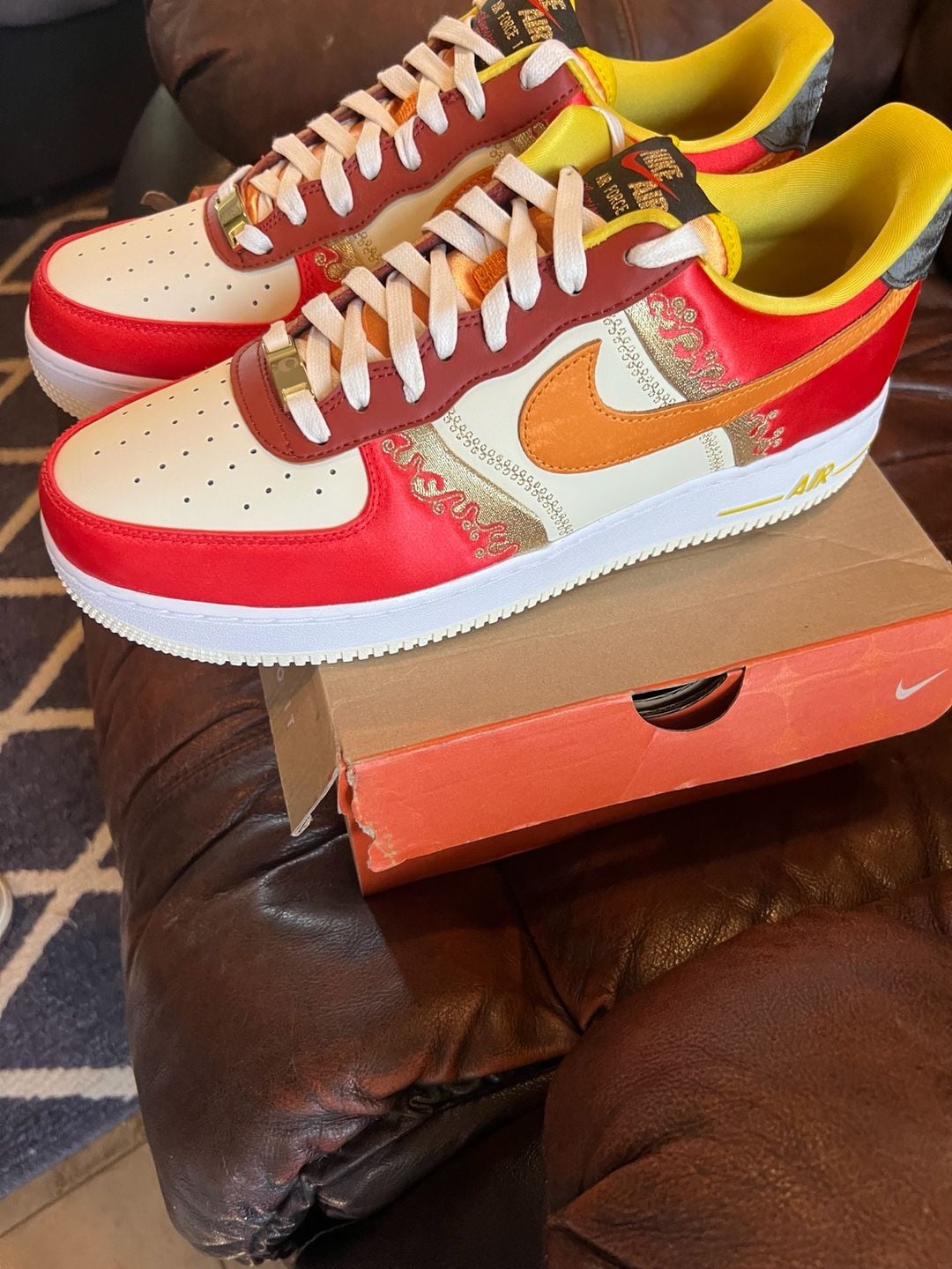 Nike Air Force 1 '07 LV8 Little Accra Habanero Red Coconut Milk 4