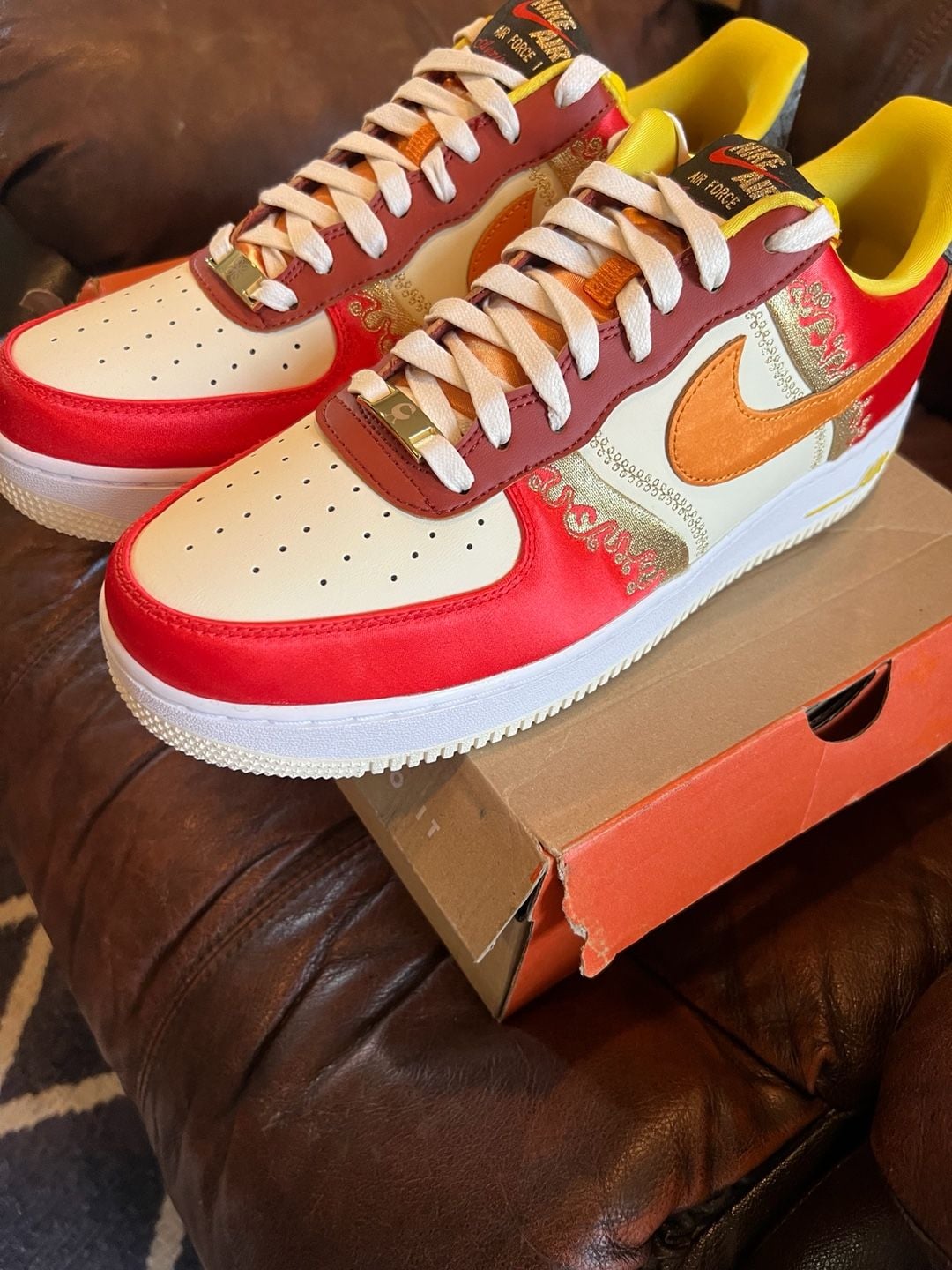 Nike Air Force 1 '07 LV8 Little Accra Habanero Red Coconut Milk 5