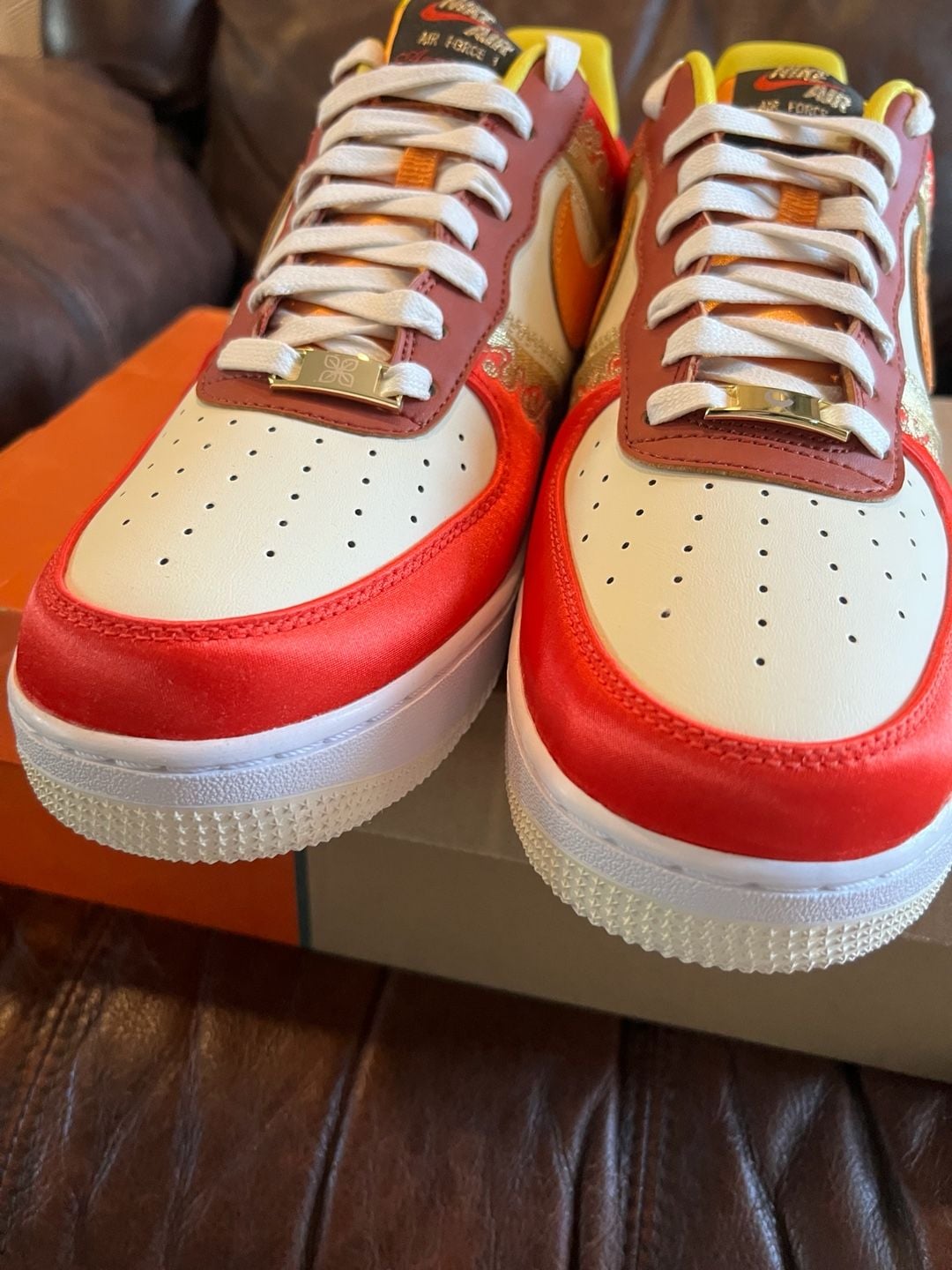 Nike Air Force 1 '07 LV8 Little Accra Habanero Red Coconut Milk 7