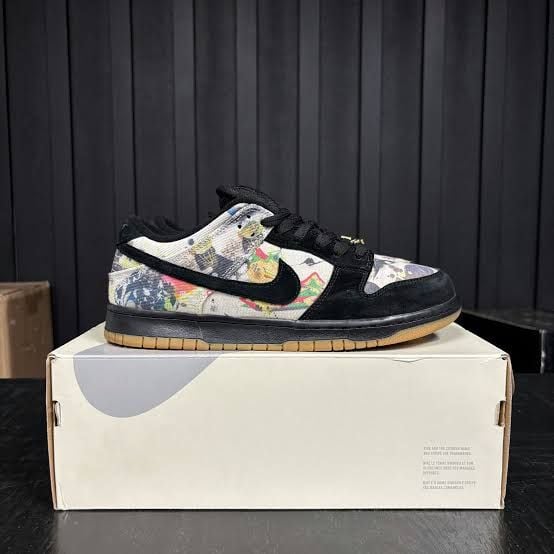 Supreme x Nike Dunk Low SB Rammellzee Black 2