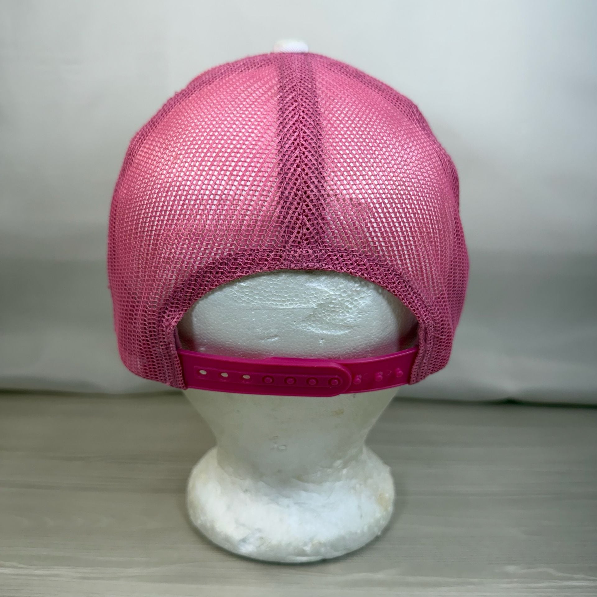 Bass Pro Shops Trucker Hat Pink White Mesh Snapback Cap 4