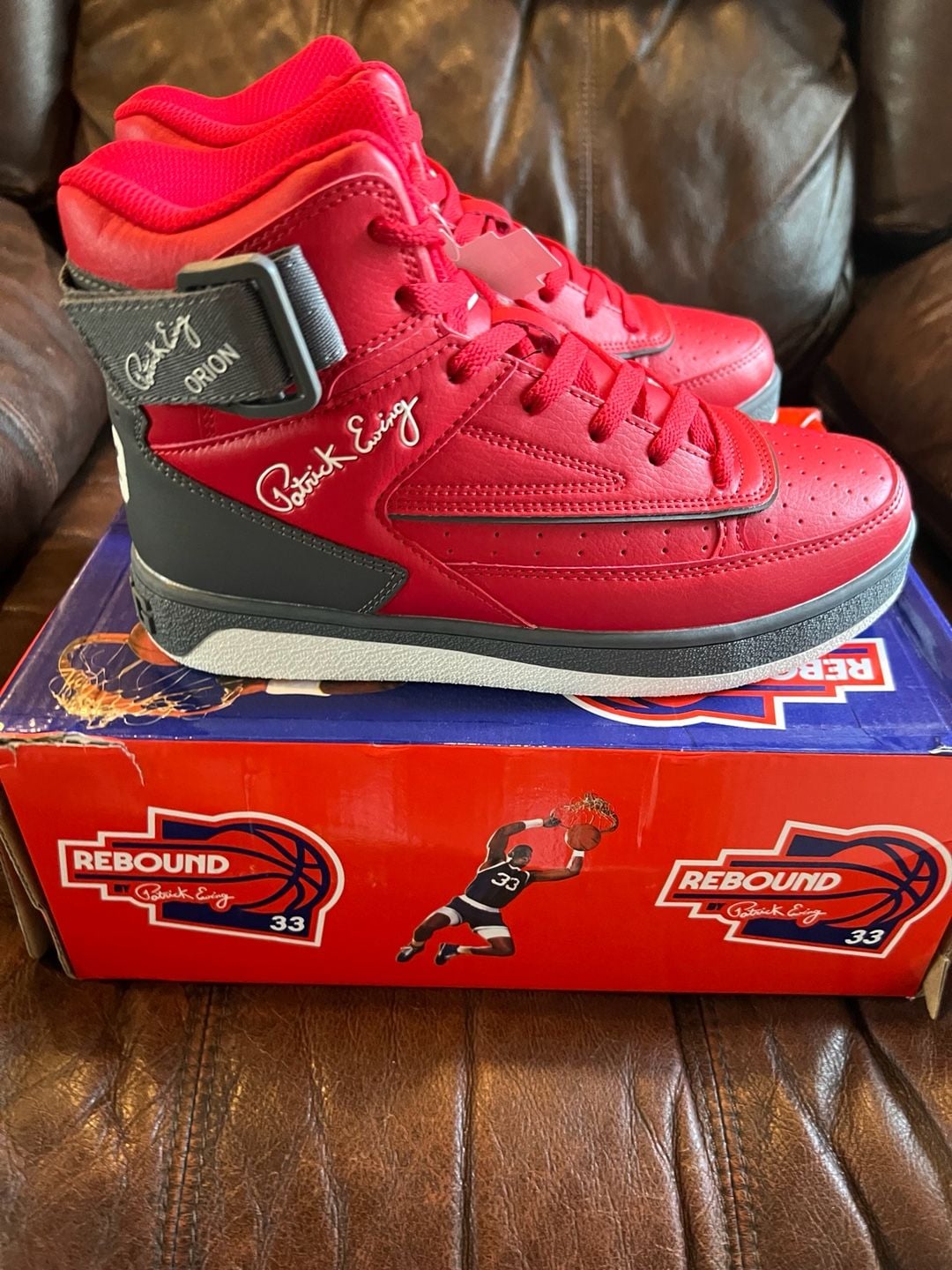 Patrick Ewing Orion Strap Red Basketball Sneakers 2