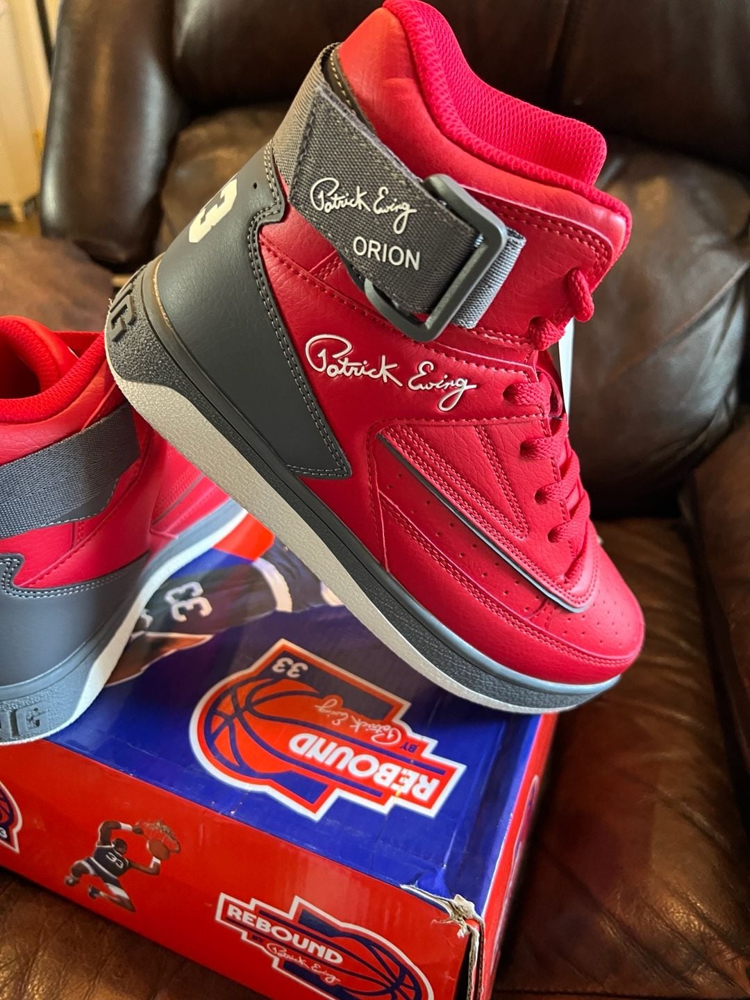 Patrick Ewing Orion Strap Red Basketball Sneakers 3
