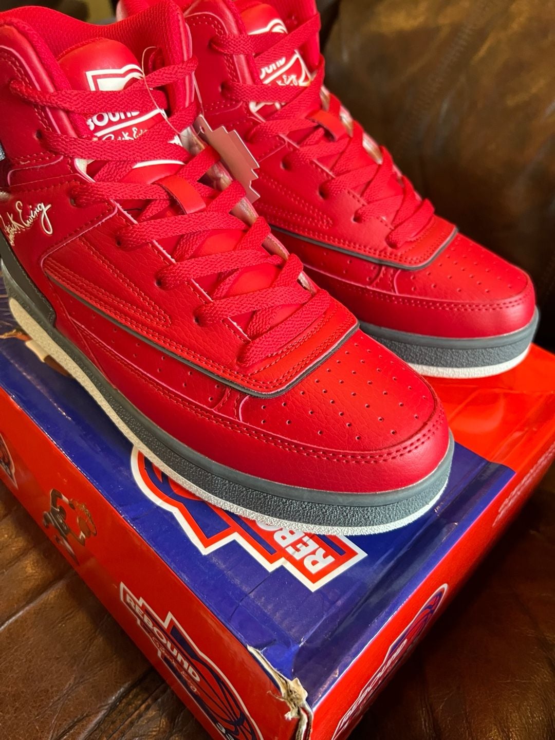 Patrick Ewing Orion Strap Red Basketball Sneakers 4