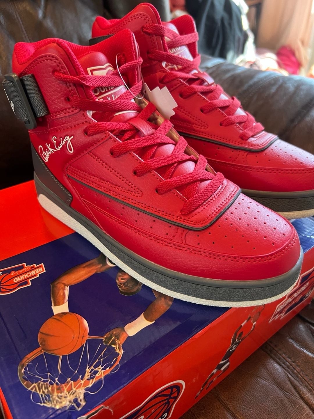Patrick Ewing Orion Strap Red Basketball Sneakers 5