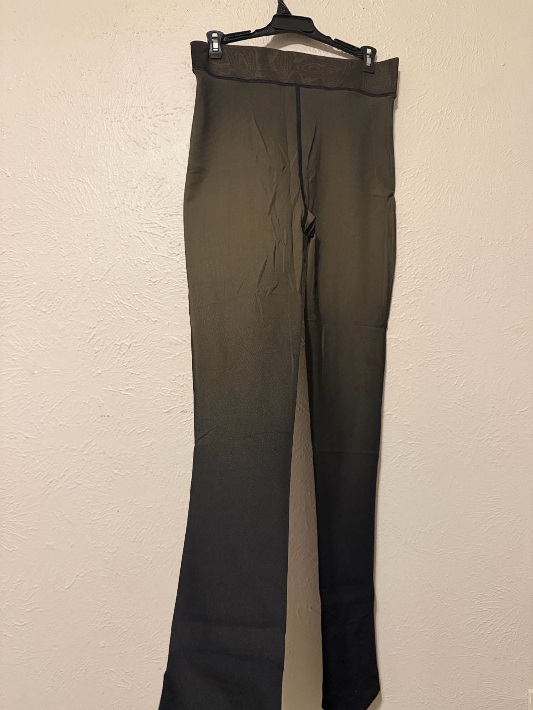 Fleece lined sheer Leggings black 2