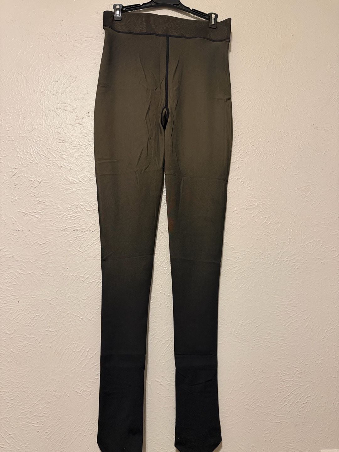 Fleece lined sheer Leggings black 3