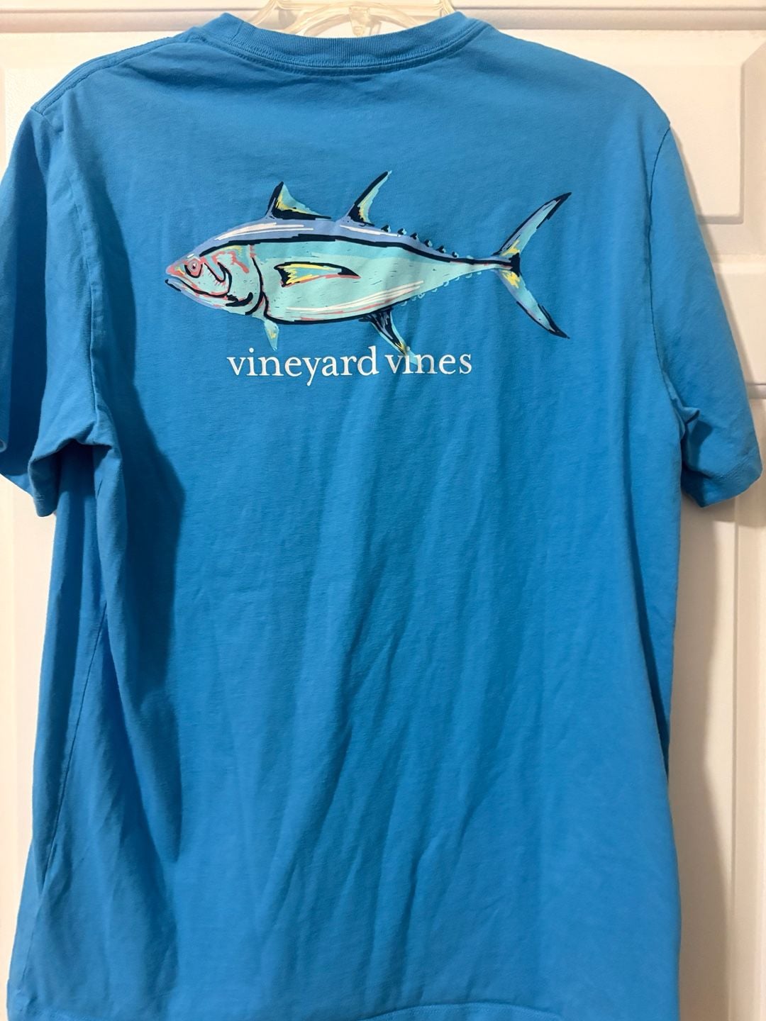 Vineyard Vines Tuna Pocket T-Shirt Size M Blue Cotton 4