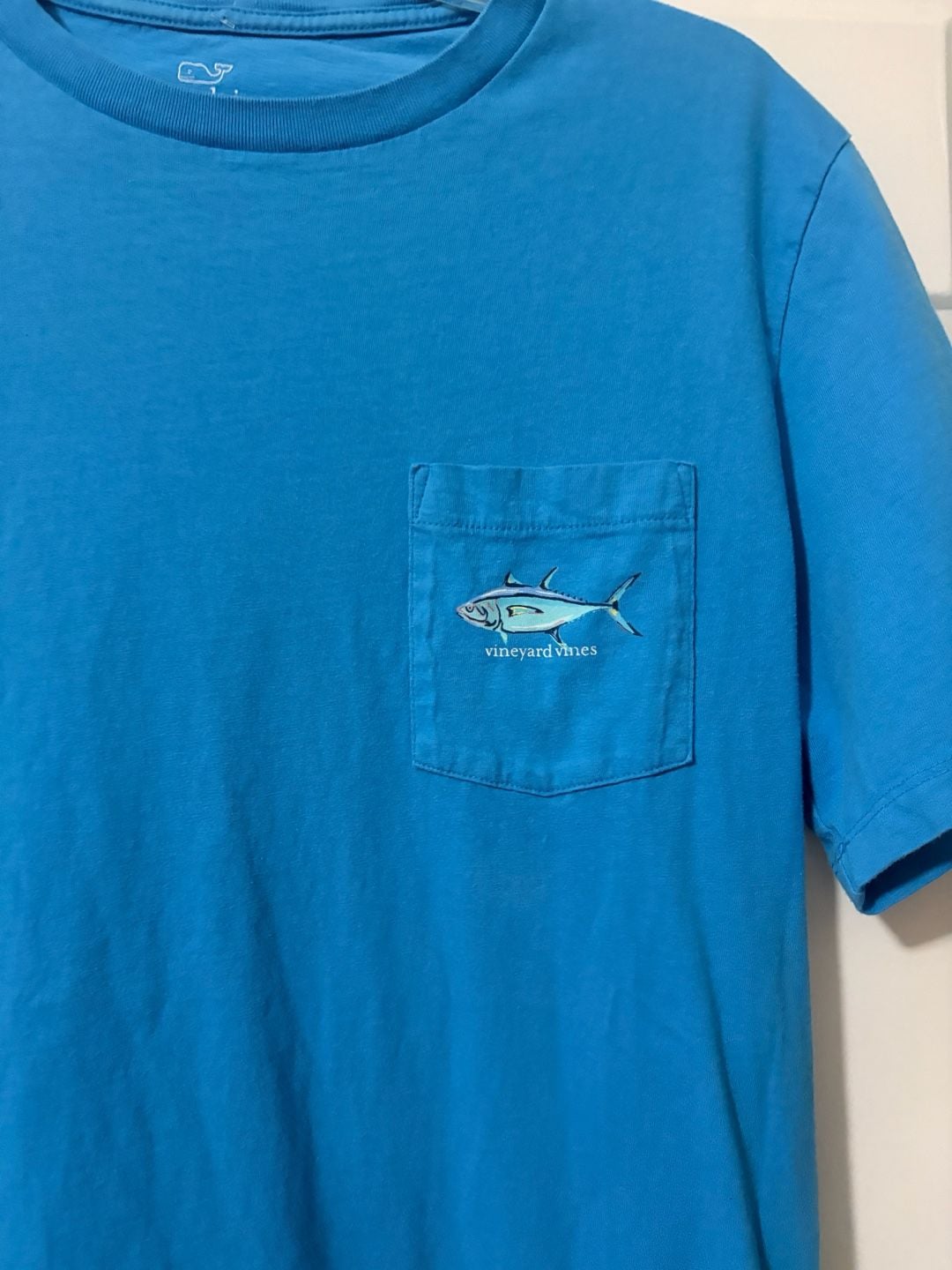 Vineyard Vines Tuna Pocket T-Shirt Size M Blue Cotton 6