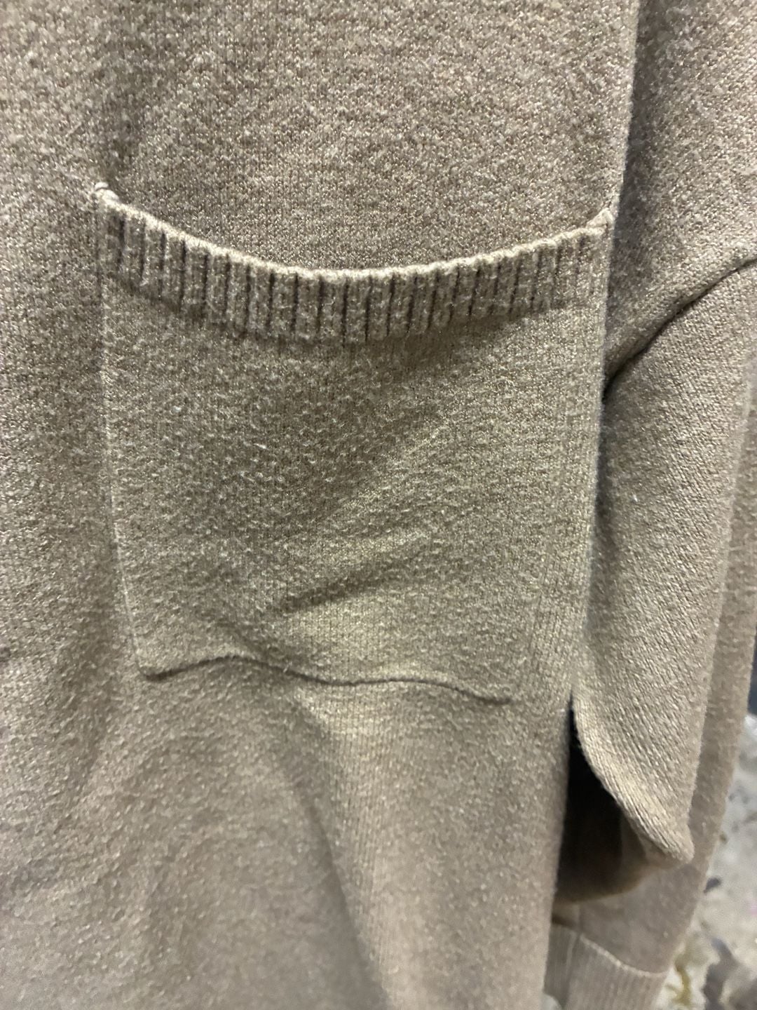 Unbranded Knit Pullover Sweater Size XL Beige Pocket 3