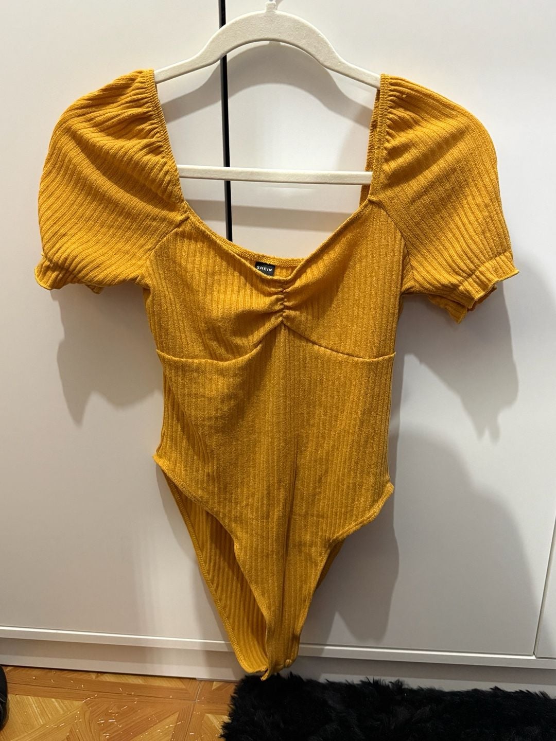 Mustard Yellow Ribbed Bodysuit 5