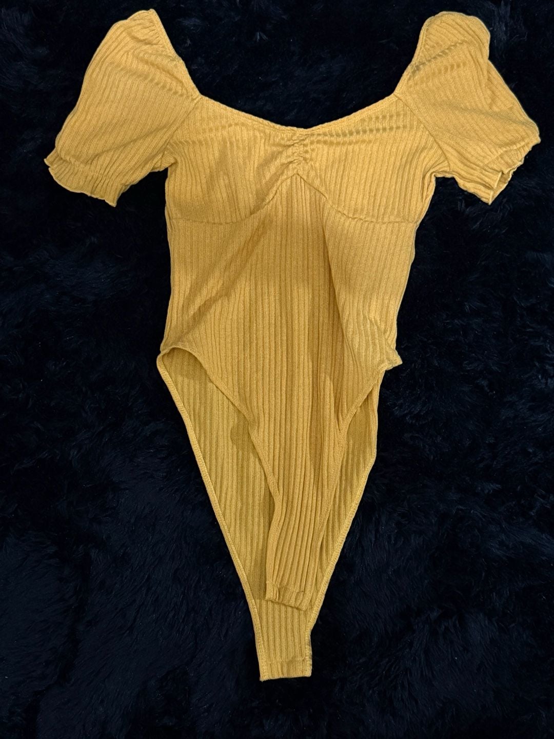 Mustard Yellow Ribbed Bodysuit 6