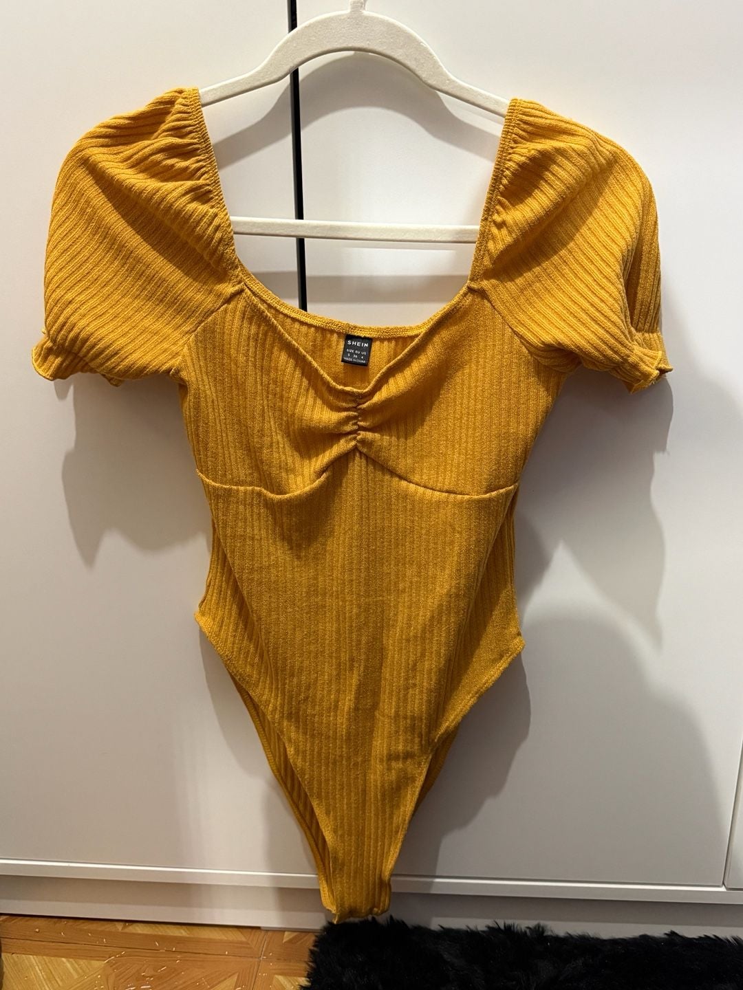 Mustard Yellow Ribbed Bodysuit 7