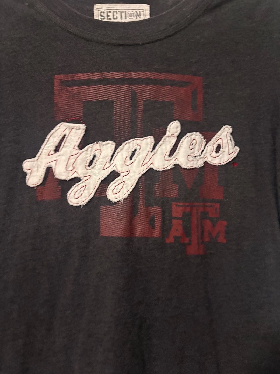 Section 101 by Majestic Texas A&M Aggies T-Shirt Charcoal Gray 3
