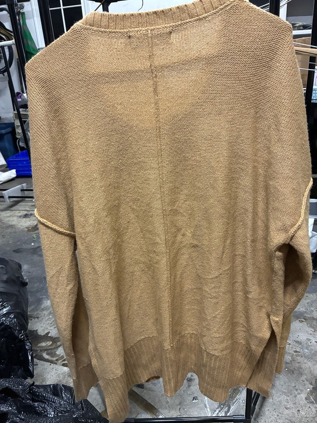 FASHION Sweater Size XL Camel Brown Knit Pullover 4