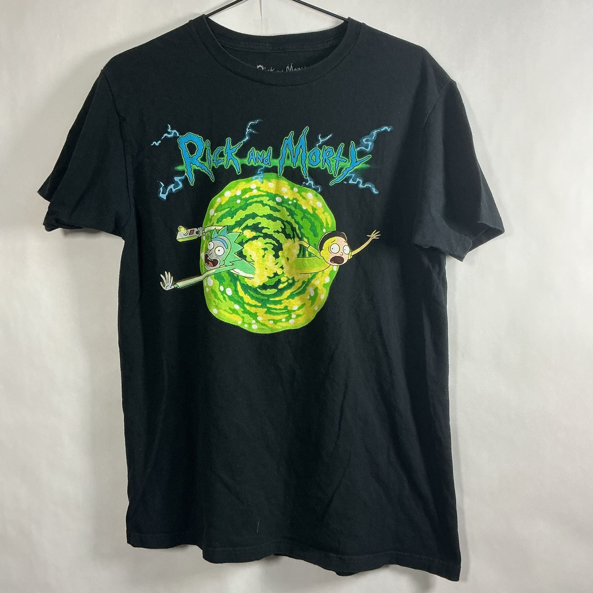 Ripple Junction Rick and Morty Portal Graphic T-Shirt Size M Black 2