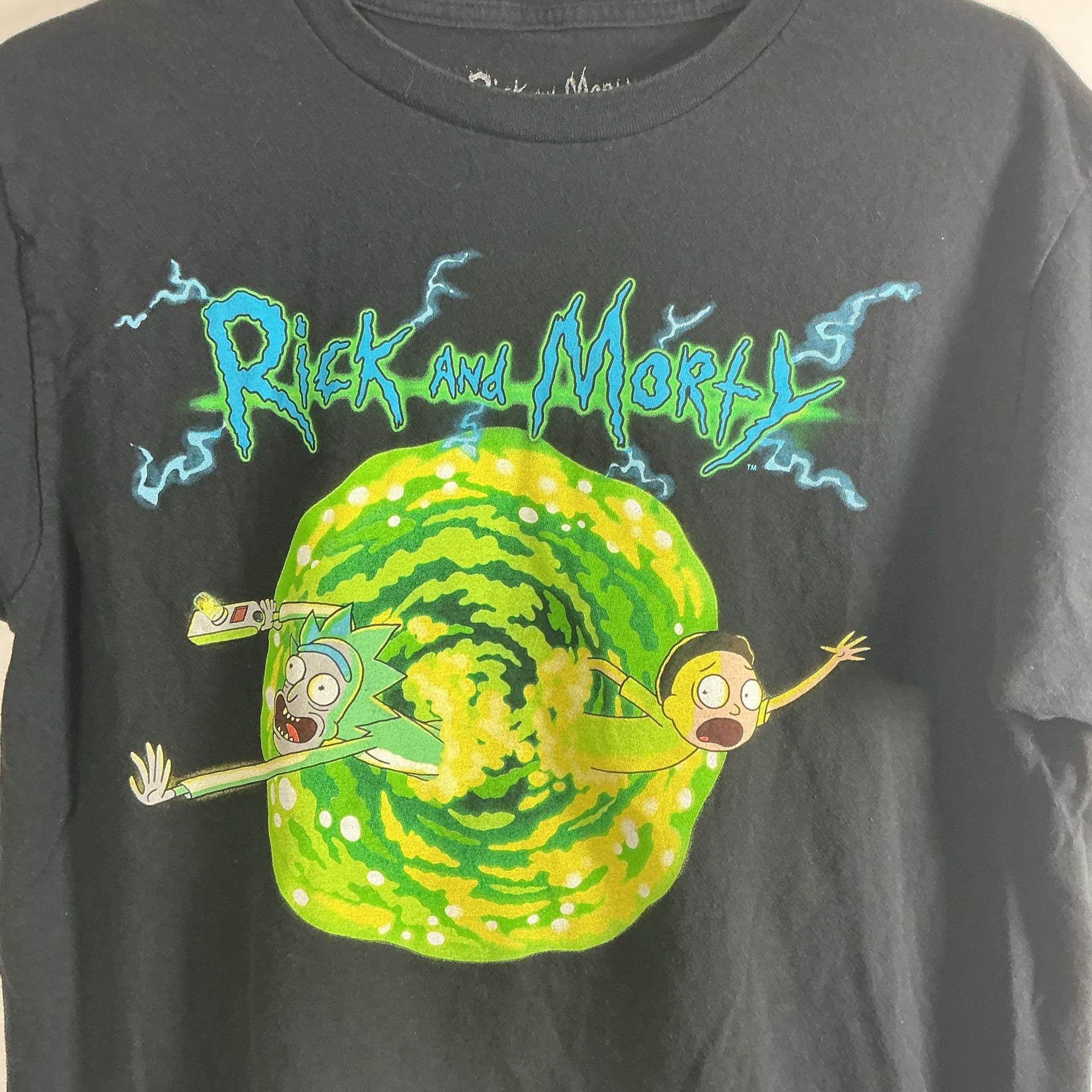 Ripple Junction Rick and Morty Portal Graphic T-Shirt Size M Black 3