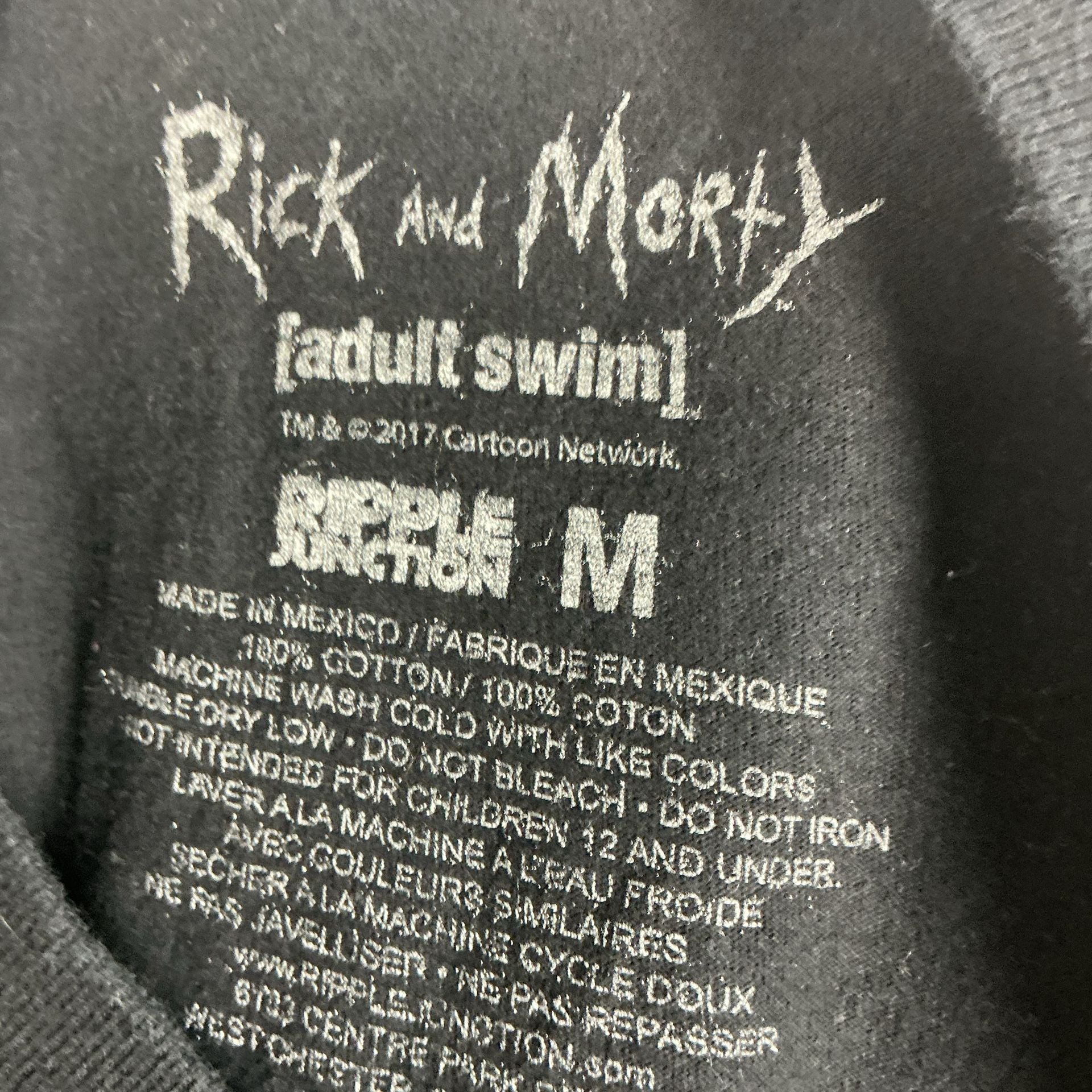 Ripple Junction Rick and Morty Portal Graphic T-Shirt Size M Black 4