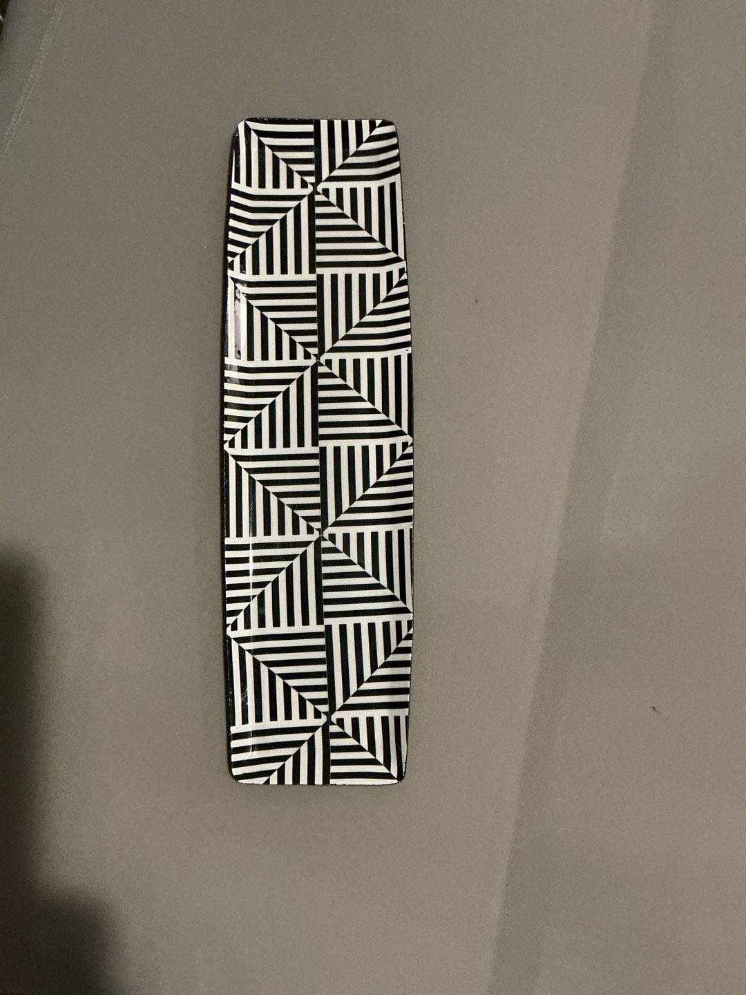 Jonathan Adler Geometric Black White Metal Tray 3