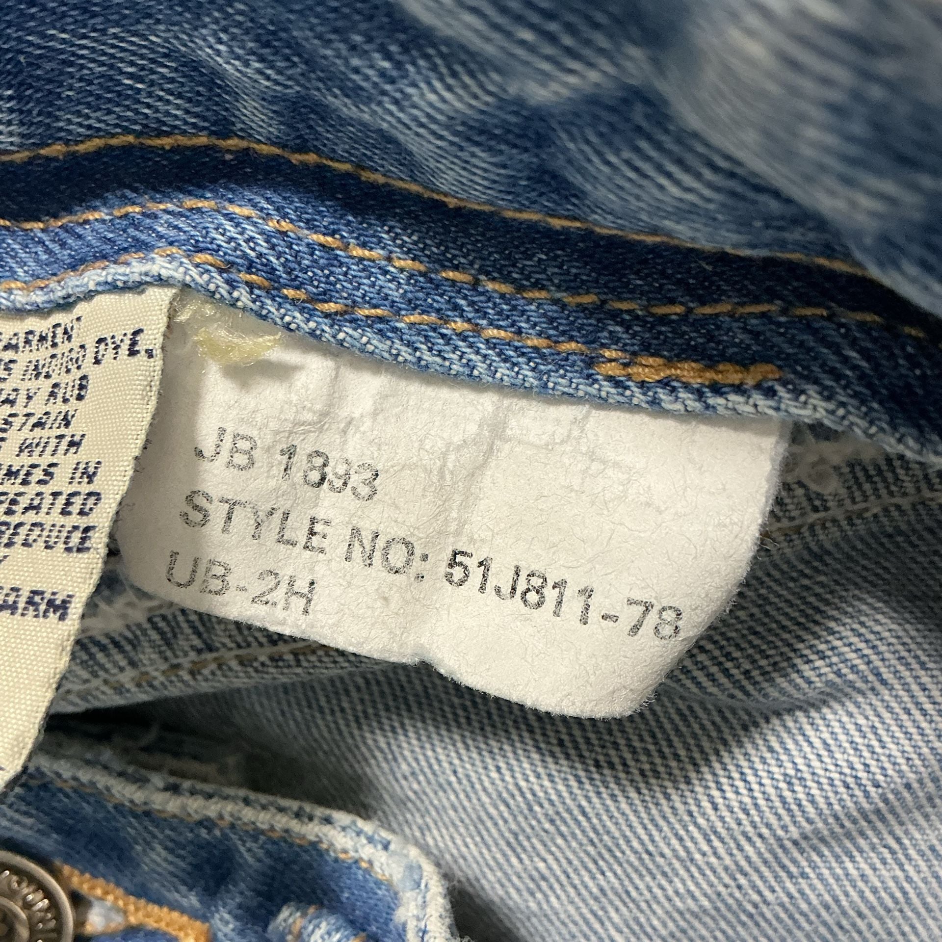 Vintage y2k Unionbay High Rise Denim Shorts Blue Ombre Distressed 9