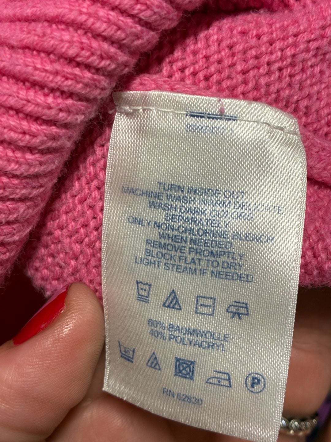 Lands End Women's Shaker Knit V Neck Sweater, Pink size L 4