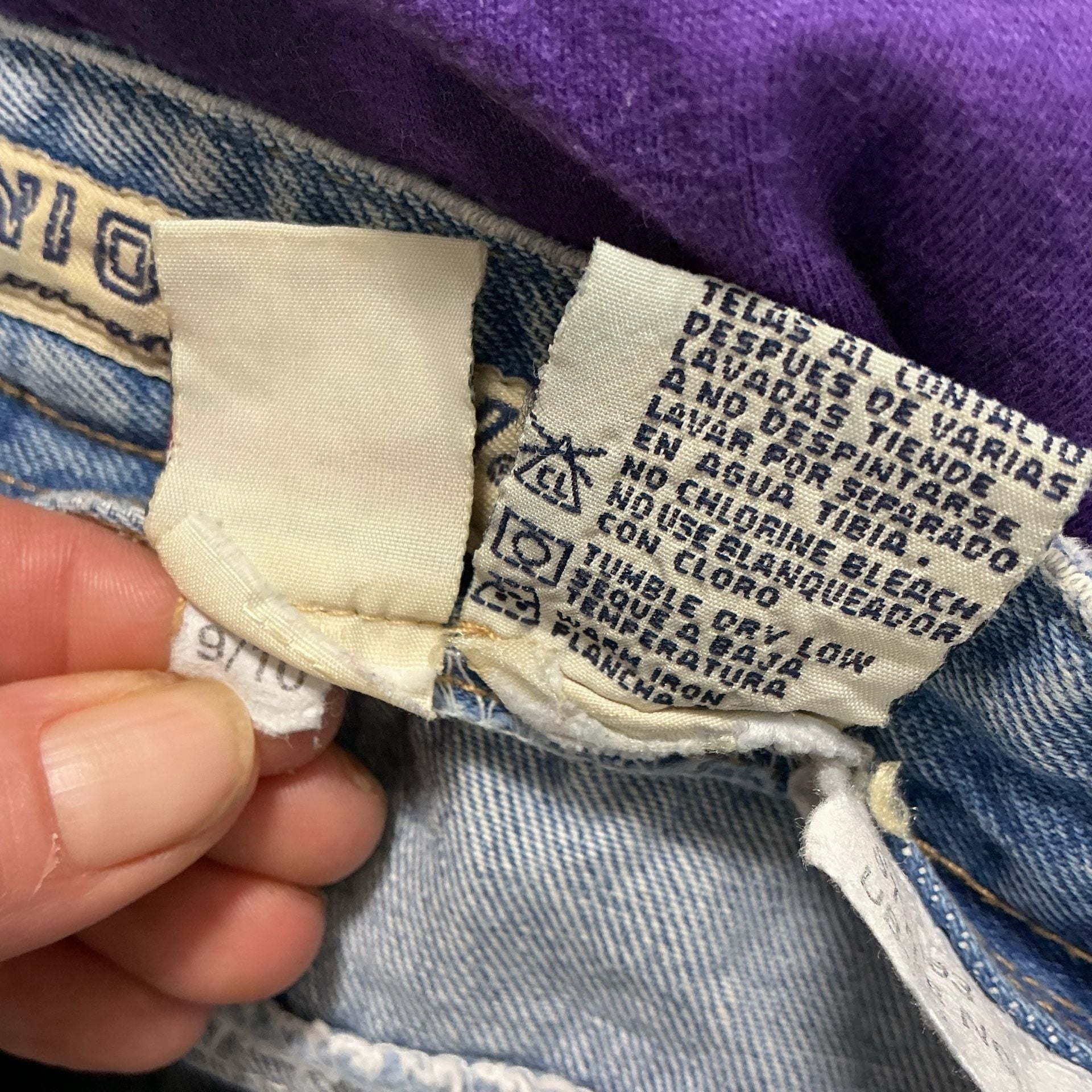 Vintage y2k Unionbay High Rise Denim Shorts Blue Ombre Distressed 11
