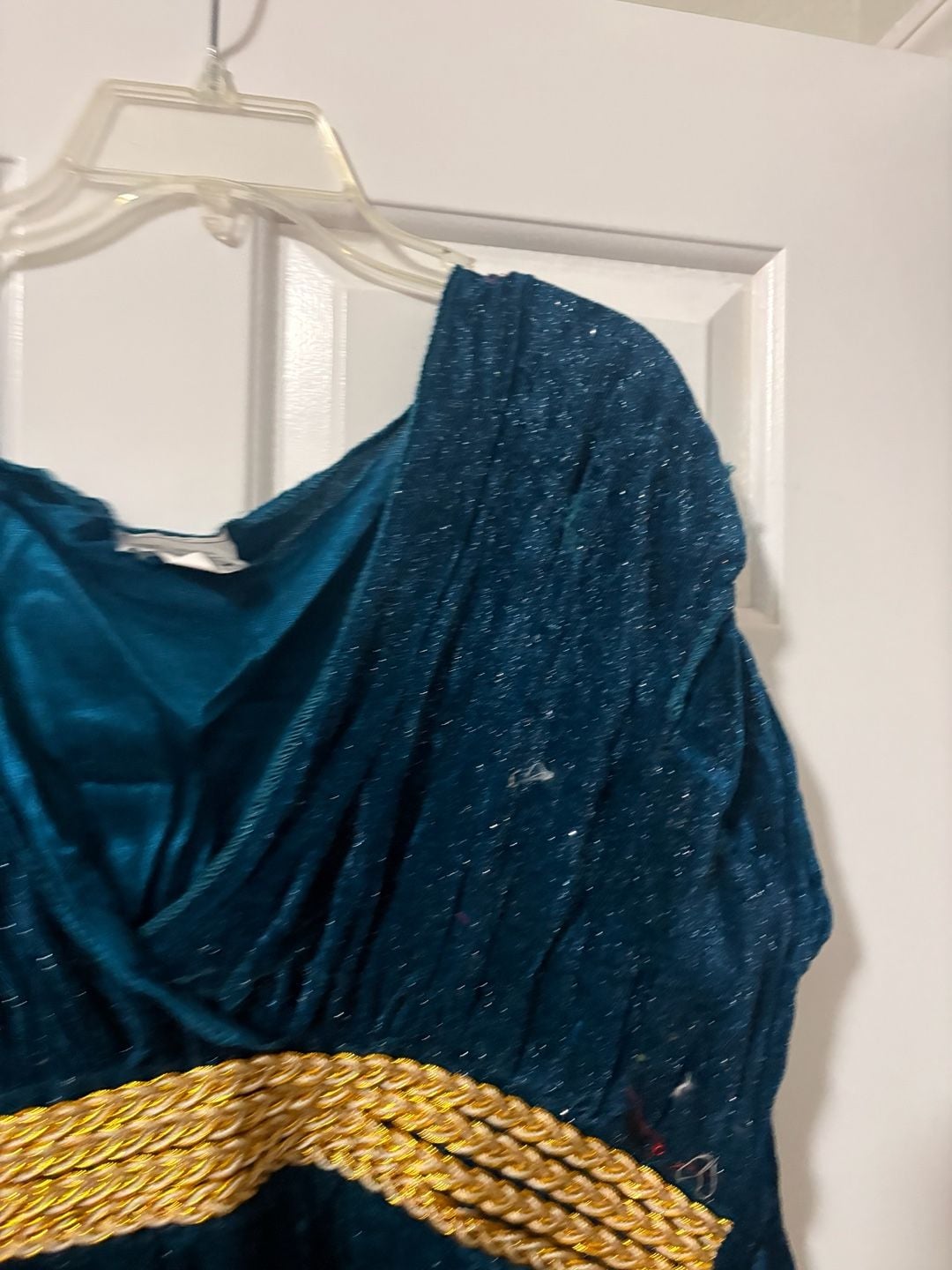 Full Fantasy Athena Costume Size 2XL (22-24) Blue Gold White Dress 4