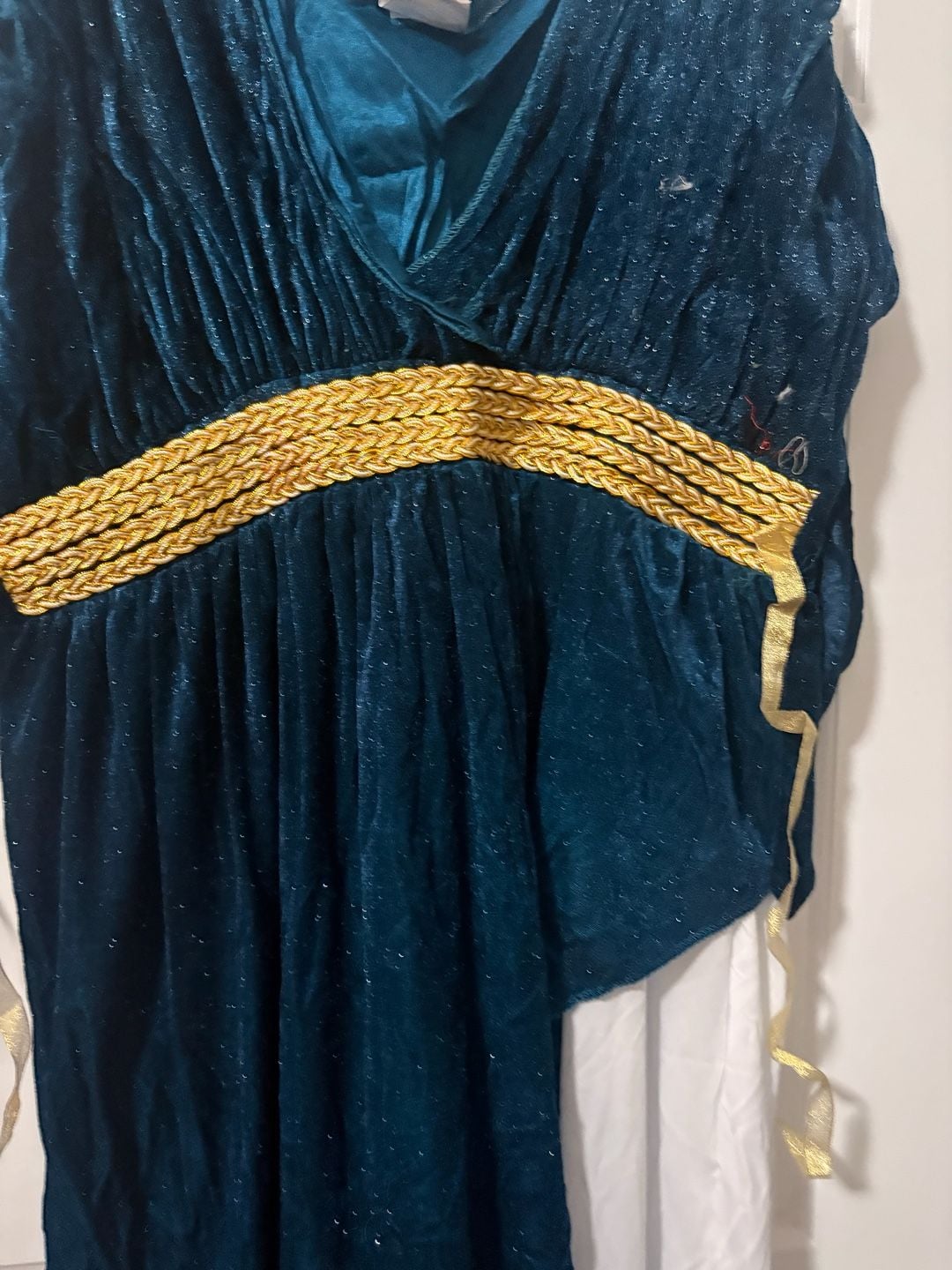 Full Fantasy Athena Costume Size 2XL (22-24) Blue Gold White Dress 5