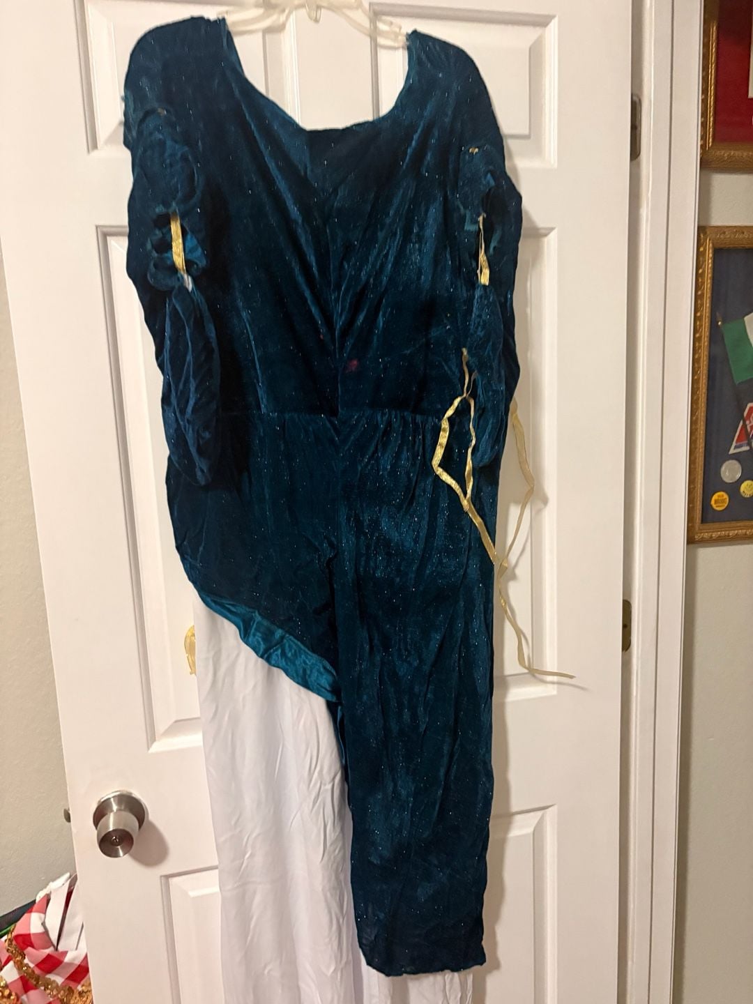 Full Fantasy Athena Costume Size 2XL (22-24) Blue Gold White Dress 6