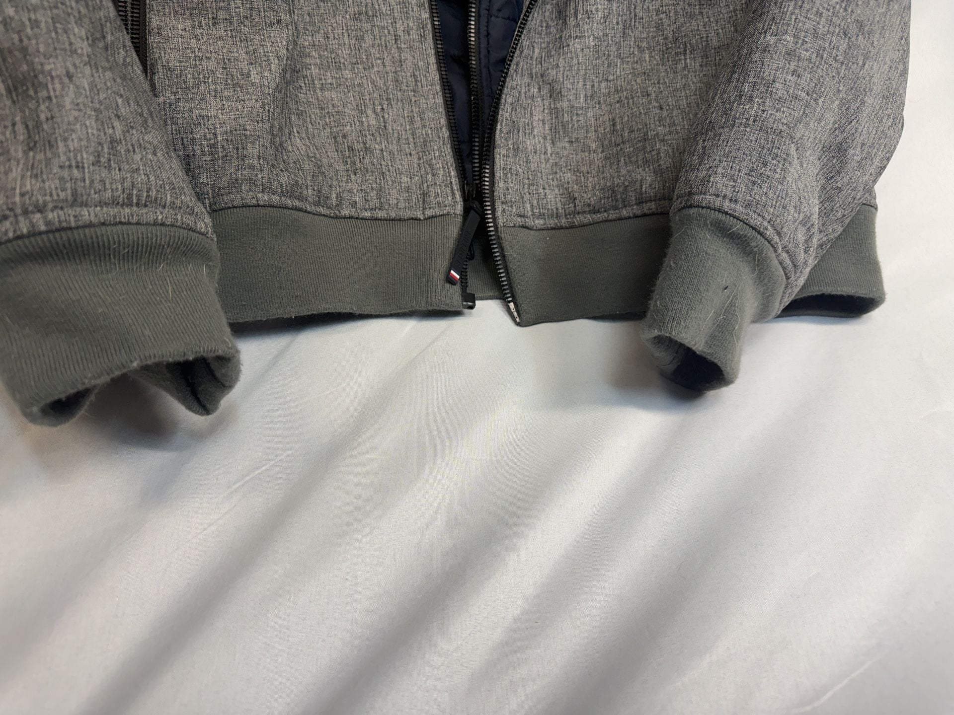 Tommy Hilfiger 3-Layer Hooded Jacket Size M Gray Water Resistant 6