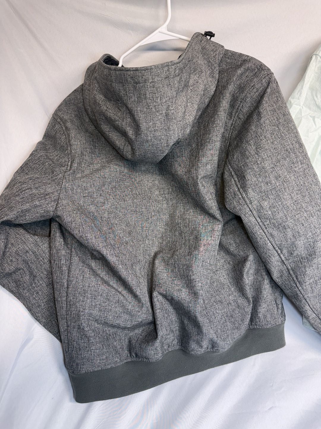 Tommy Hilfiger 3-Layer Hooded Jacket Size M Gray Water Resistant 7