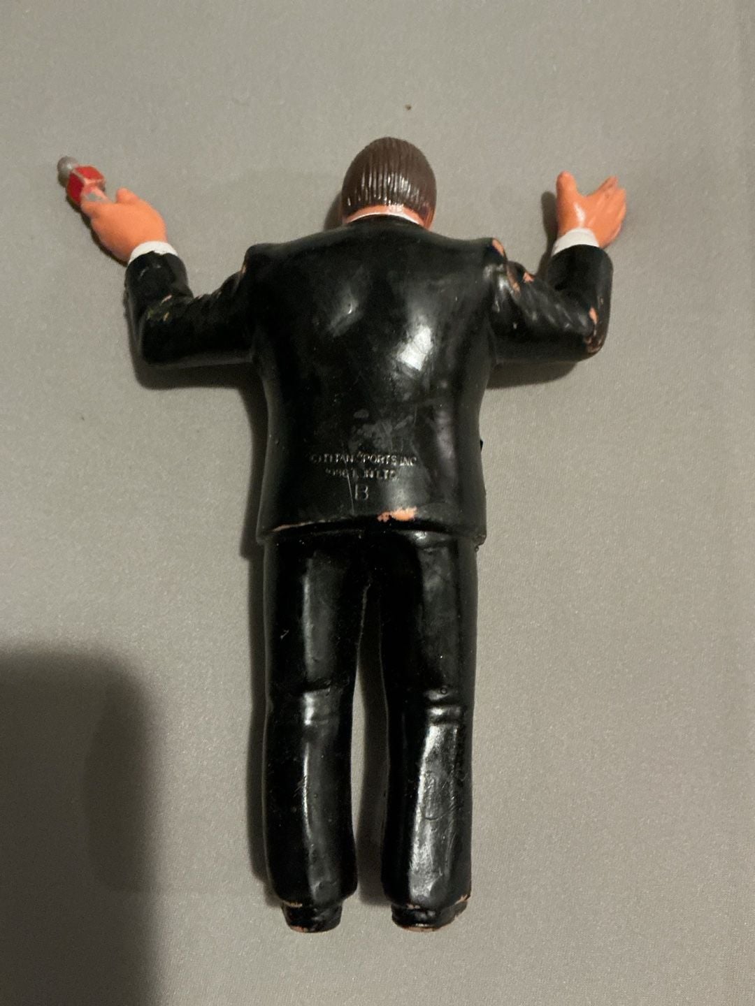 Vintage 1986 LJN Titan Sports Mean Gene Okerlund WWF WWE Wrestling Figure LOOSE 2