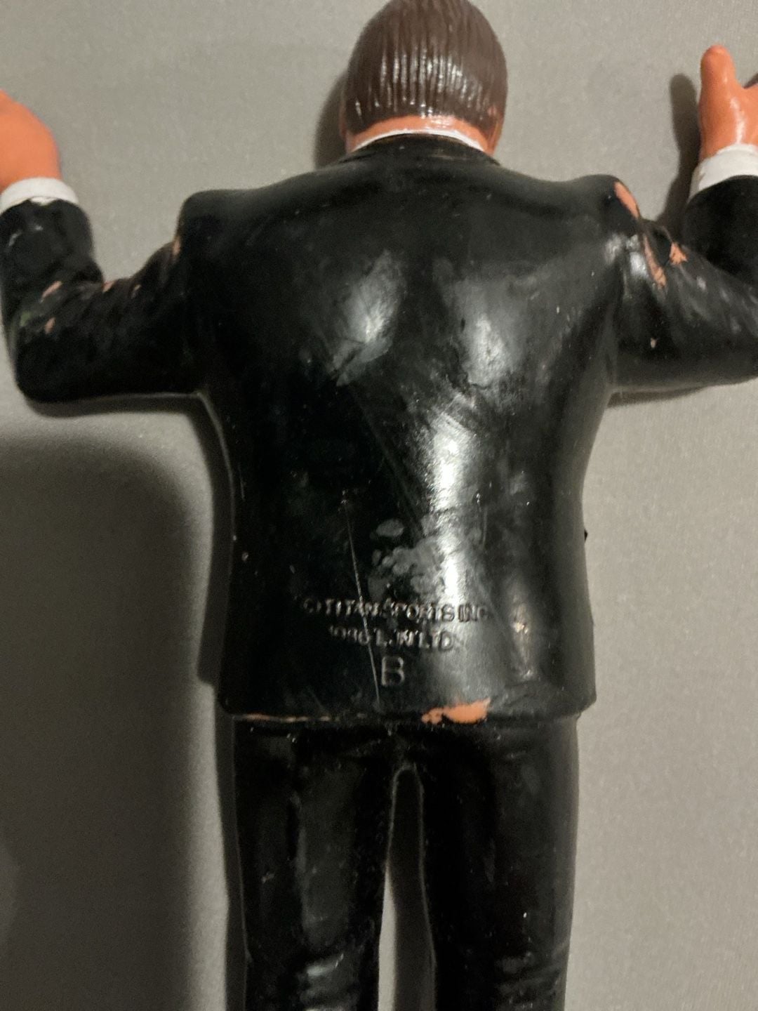 Vintage 1986 LJN Titan Sports Mean Gene Okerlund WWF WWE Wrestling Figure LOOSE 3