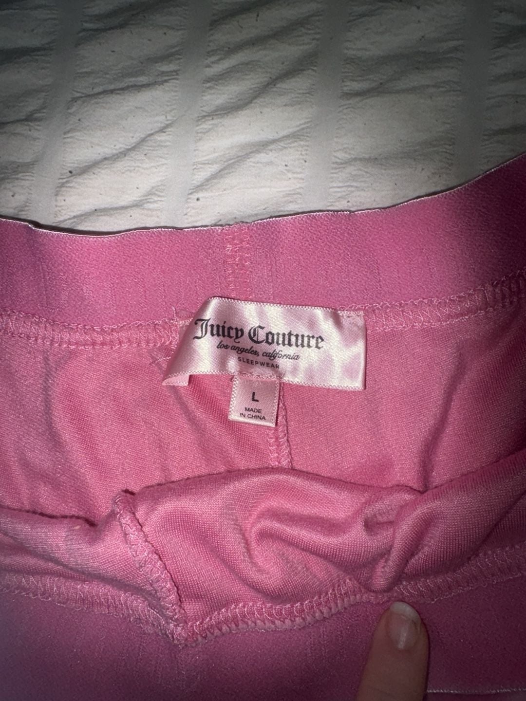 Juicy Couture Velour Sleepwear Shorts Size L Pink Rhinestone 3
