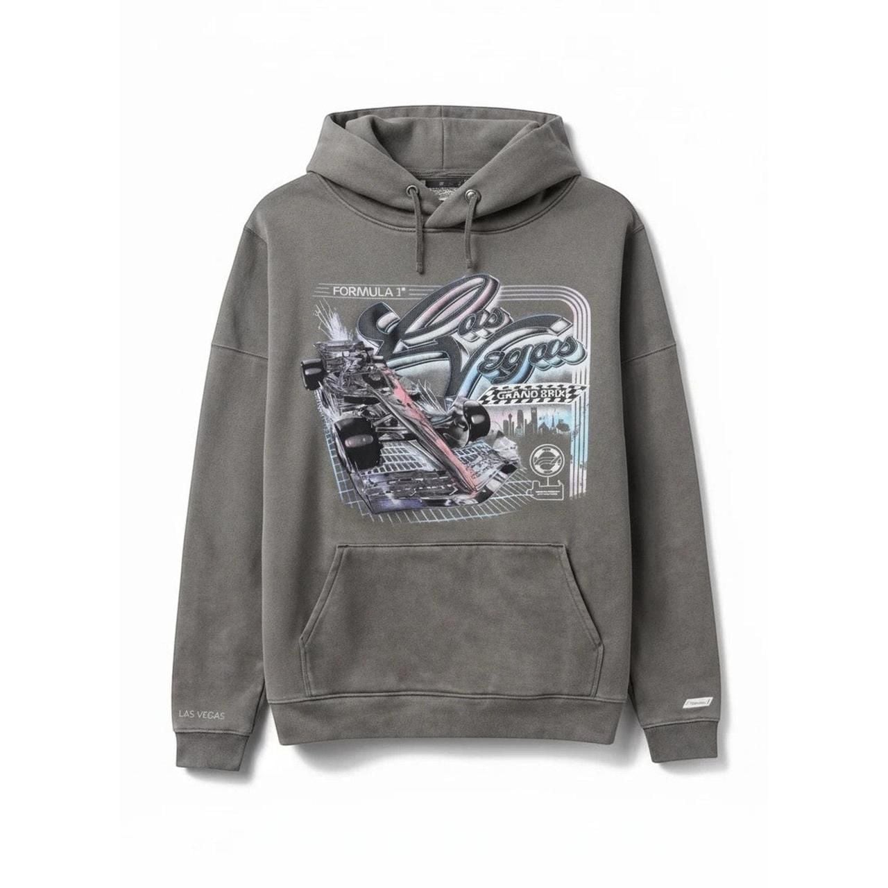 Formula 1 Las Vegas Grand Prix Graphic Hoodie Vintage Grey 3