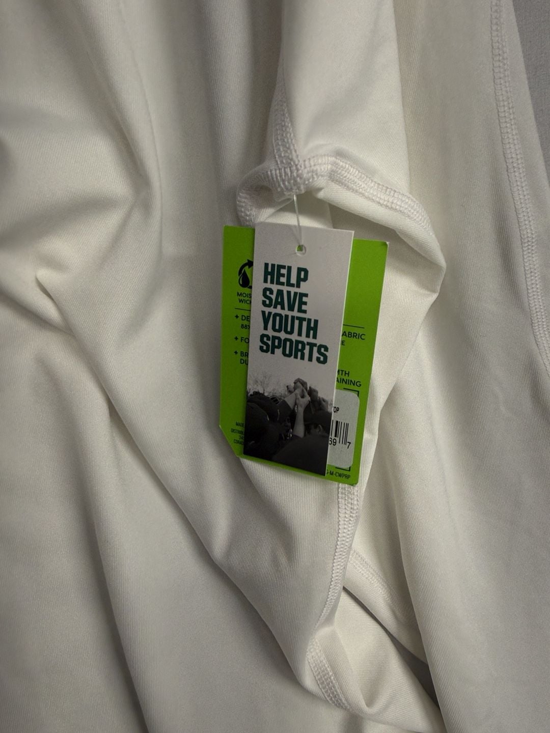 DSG CWC LS Mock Neck Top Size 2XL White Long Sleeve Base Layer New 4