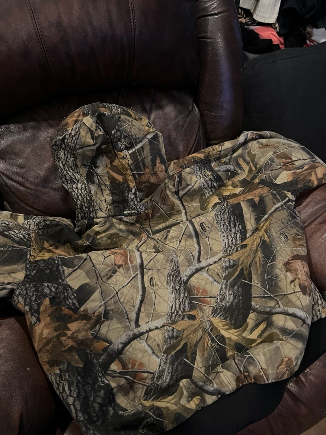 Gunflint Camouflage Hooded Jacket Size L Full Zip Realtree 4