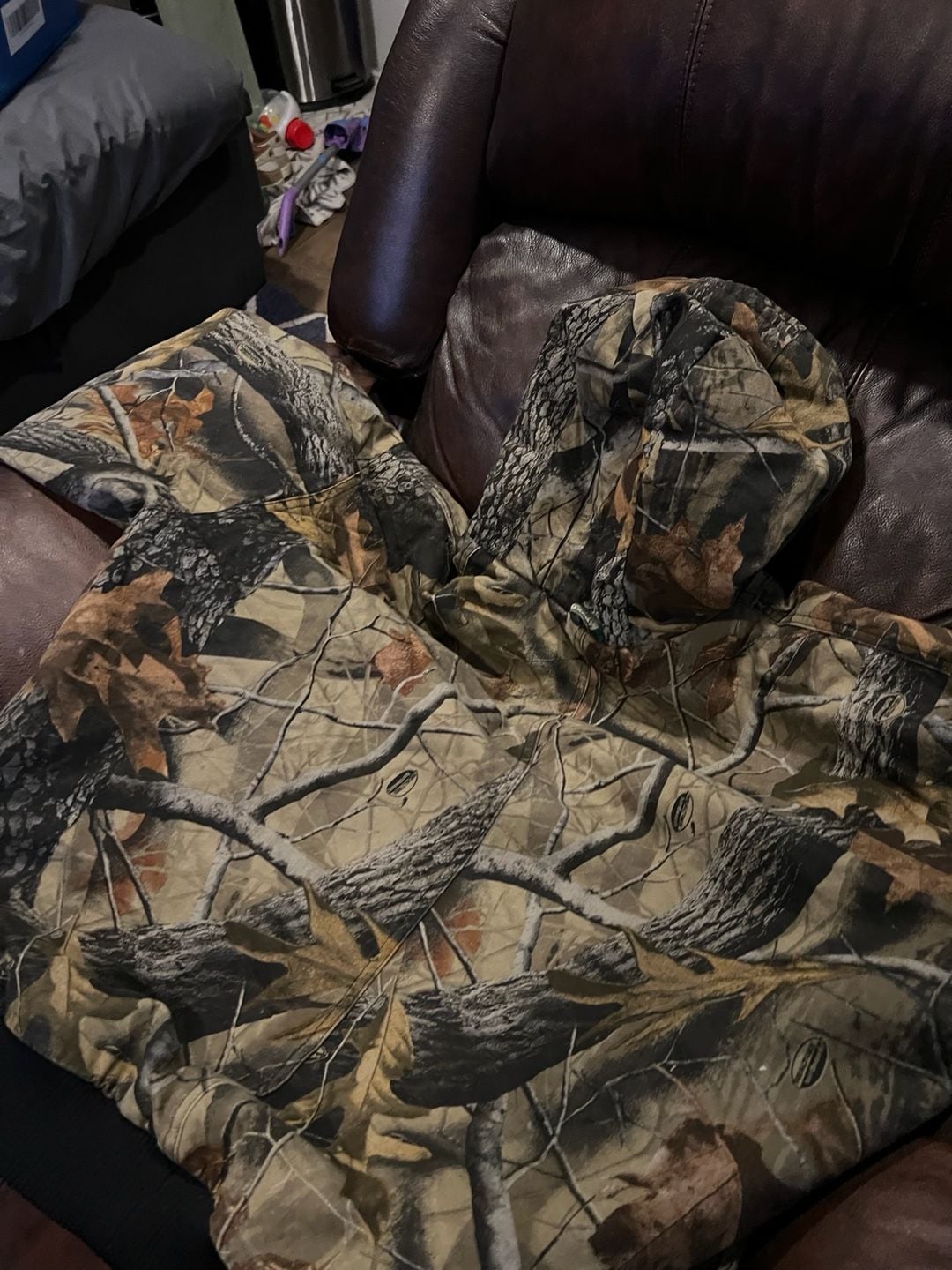 Gunflint Camouflage Hooded Jacket Size L Full Zip Realtree 5