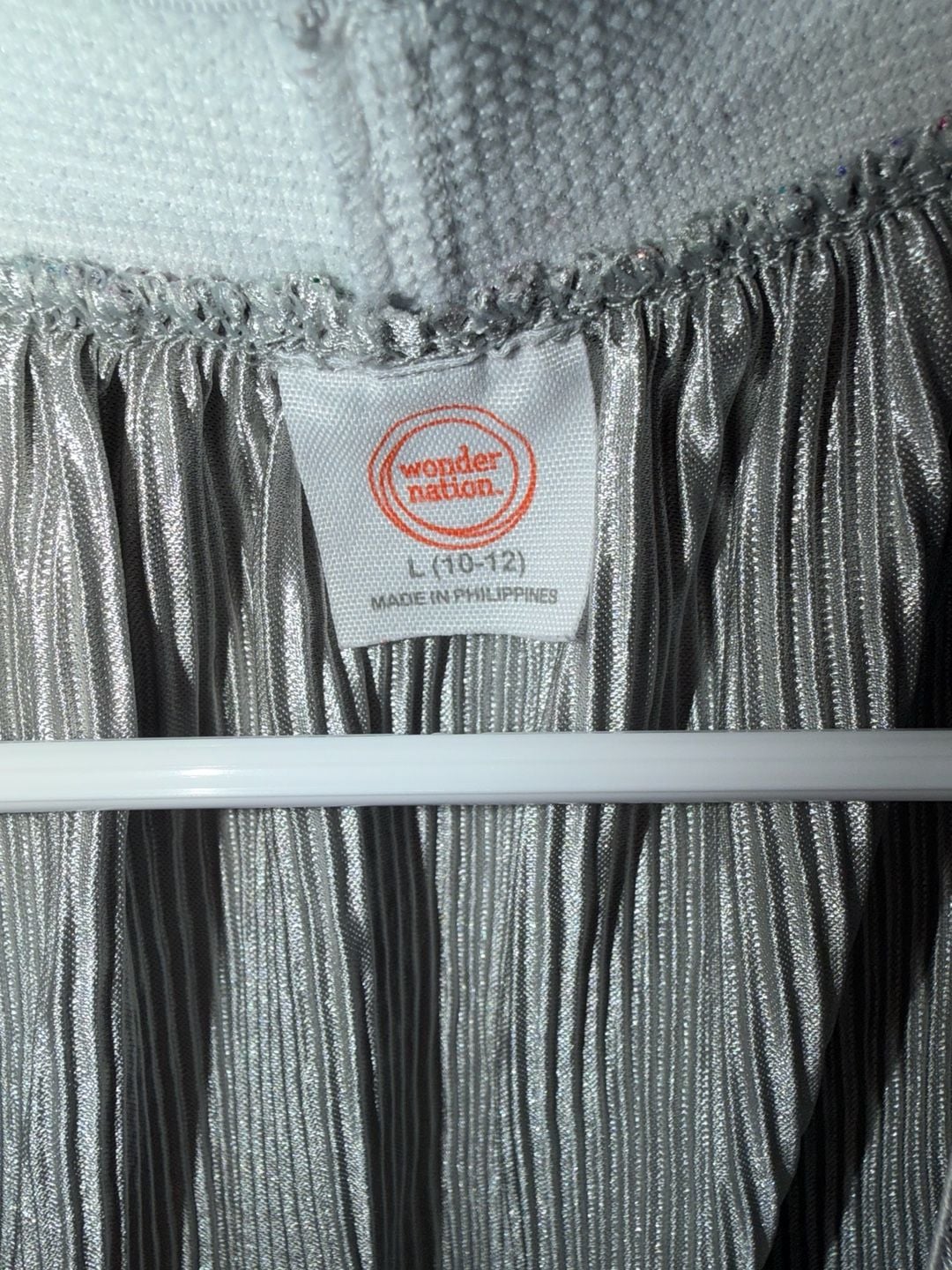 Wonder Nation Pleated Skirt Size L 10-12 Metallic Rainbow 6