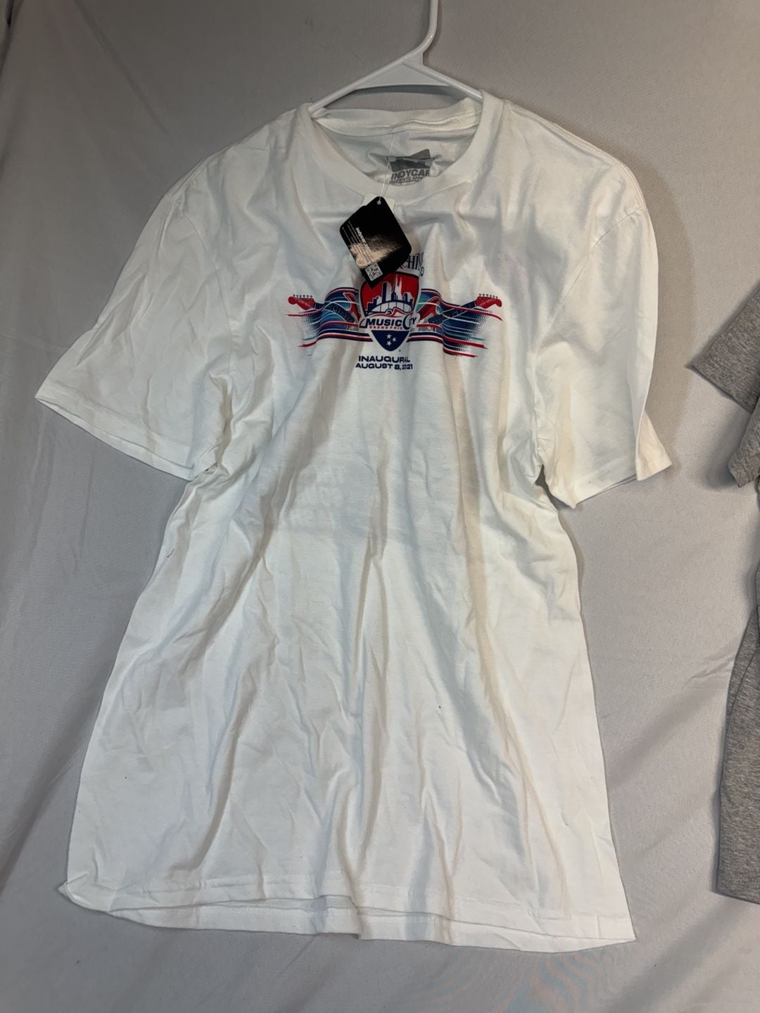 IndyCar Big Machine Music City Grand Prix T-Shirt Size L White New 2