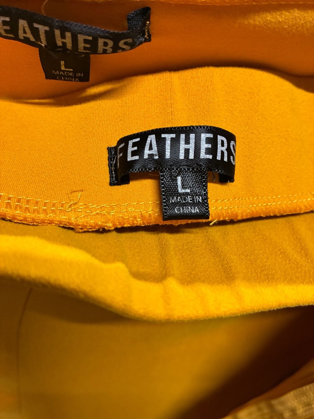 Feathers Tracksuit Size L Yellow 2-Piece Hoodie Set 2