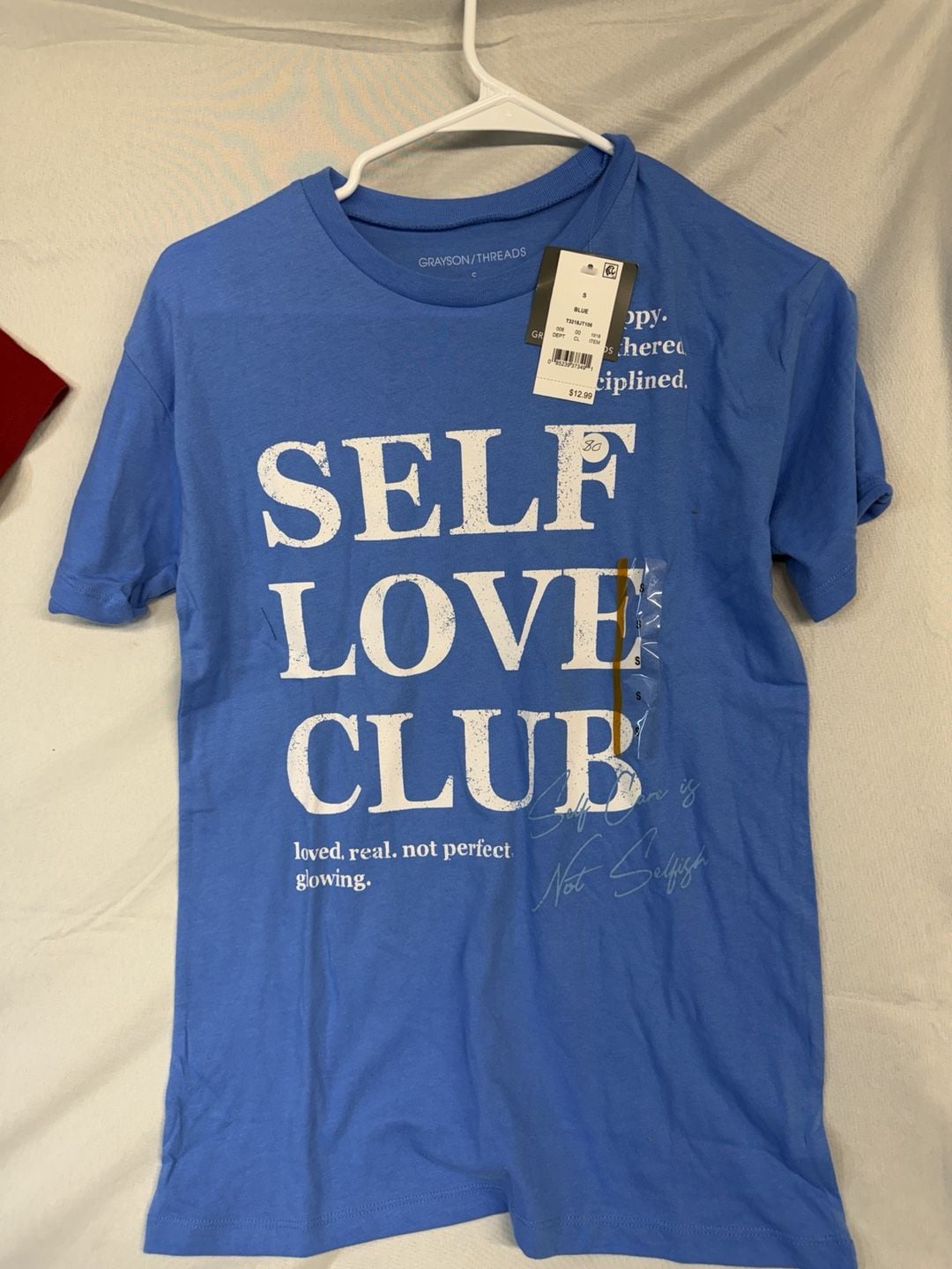 Grayson/Threads Self Love Club T-Shirt Size S Blue Graphic Tee New 2