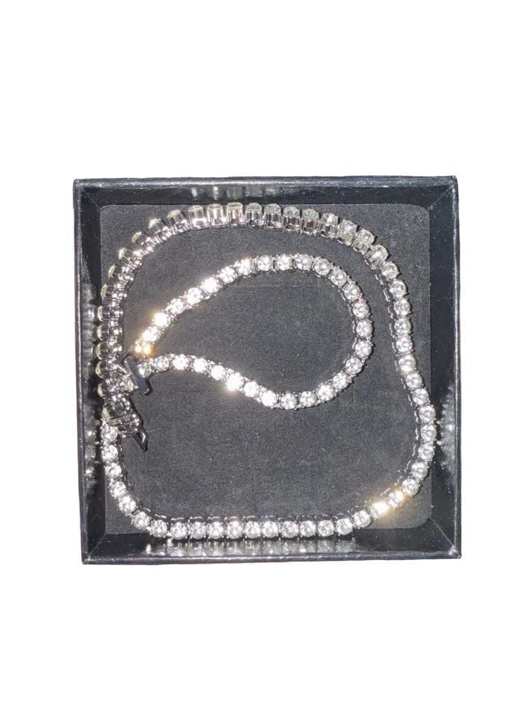 White Cubic Zirconia Platinum Plated Necklace 70.00ctw - BFJ313 1